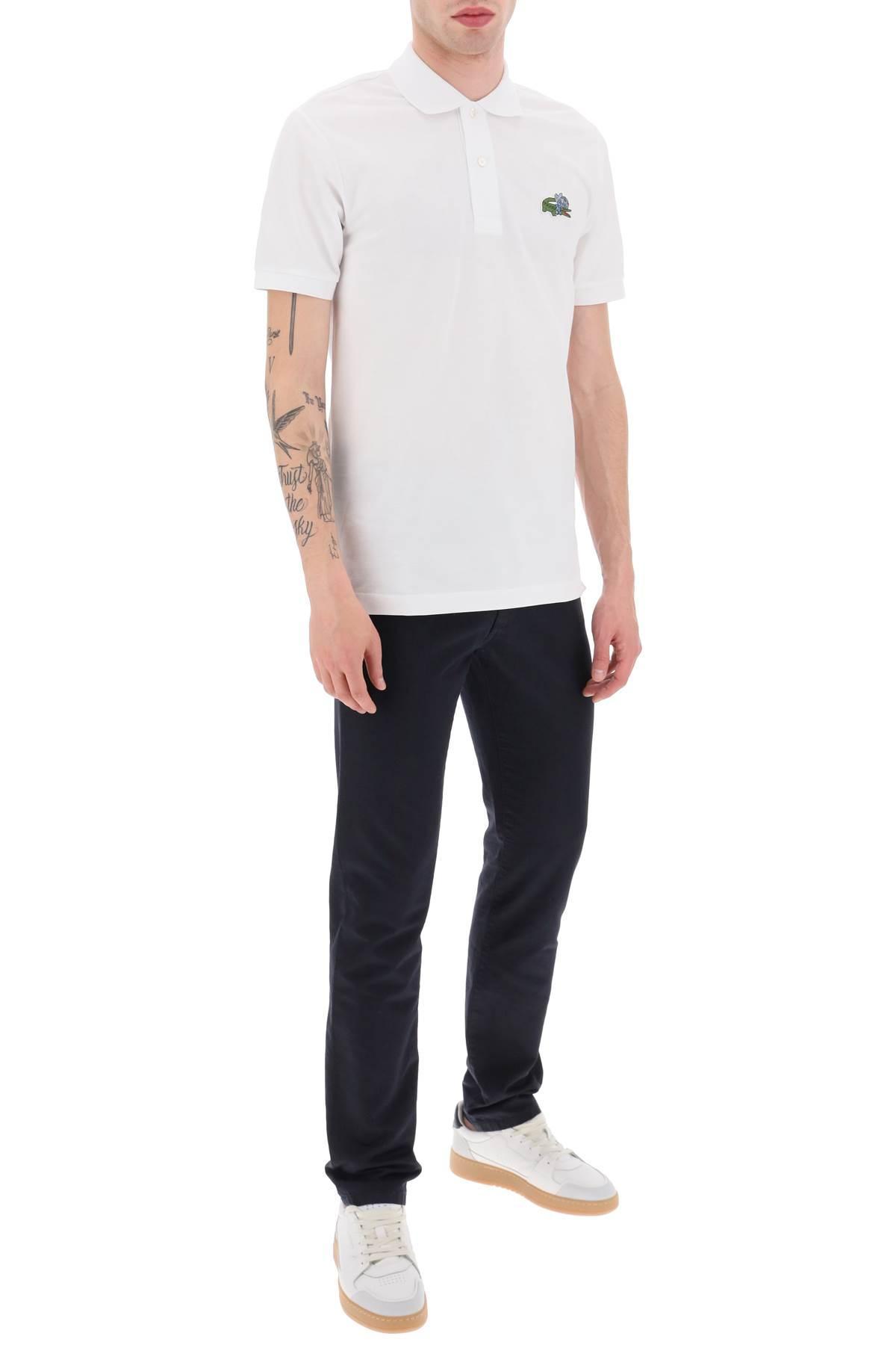 Lacoste Netflix Bridgerton Polo Shirt In Organic Cotton Classic Fit in White for |