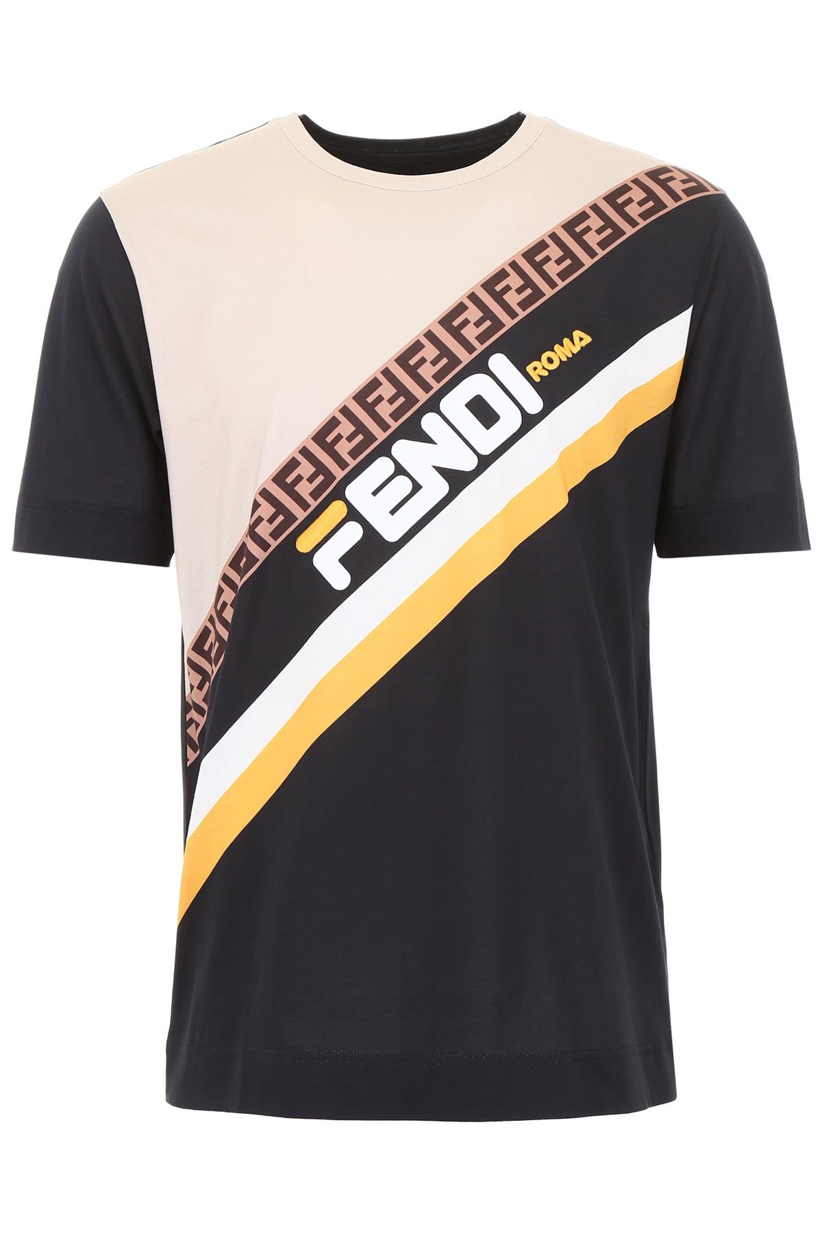 T-shirt logo mania da Uomo di Fendi in Nero | Lyst
