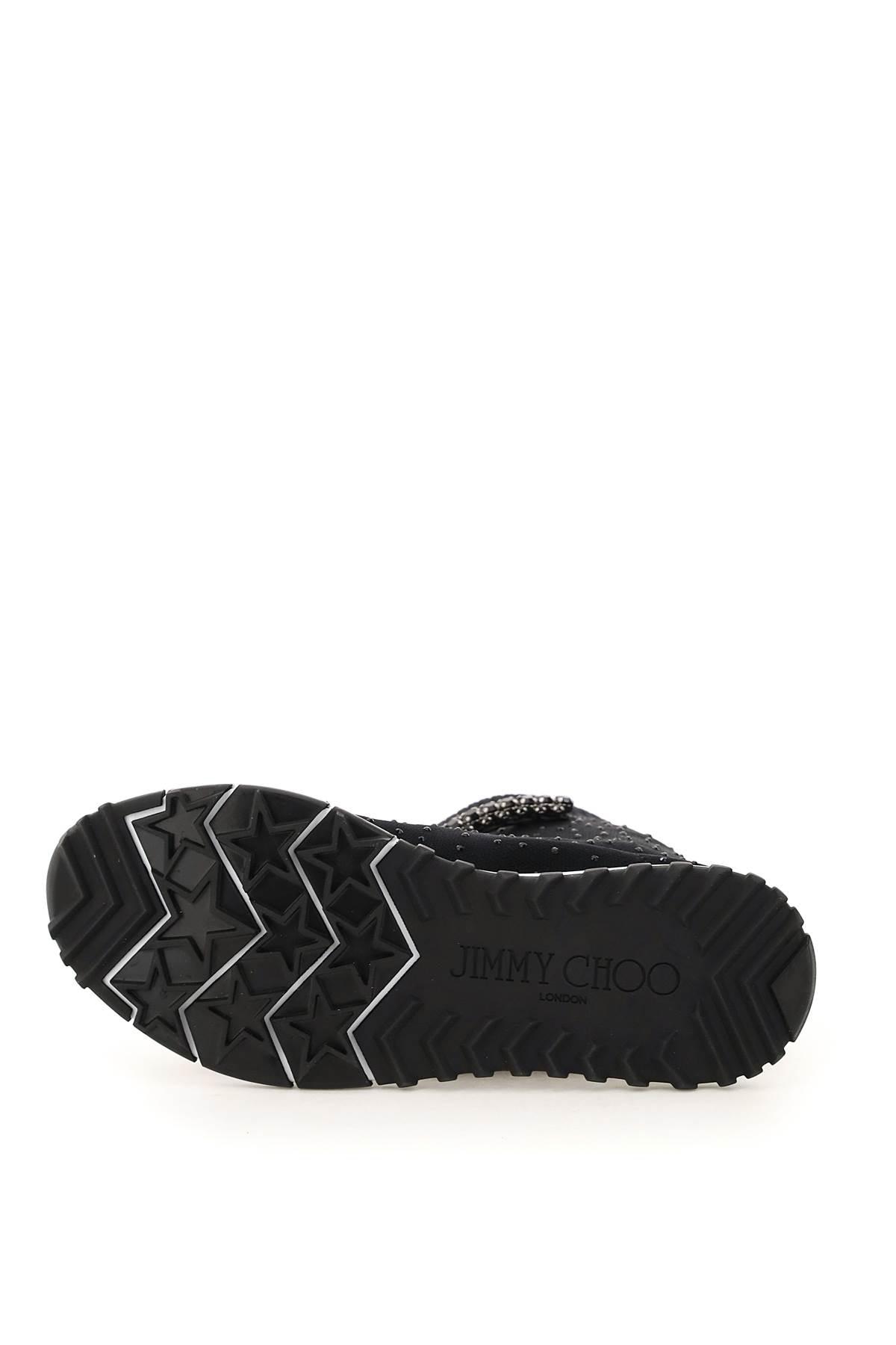 Jimmy Choo Leather Regena Sneakers in Black - Save 32% - Lyst