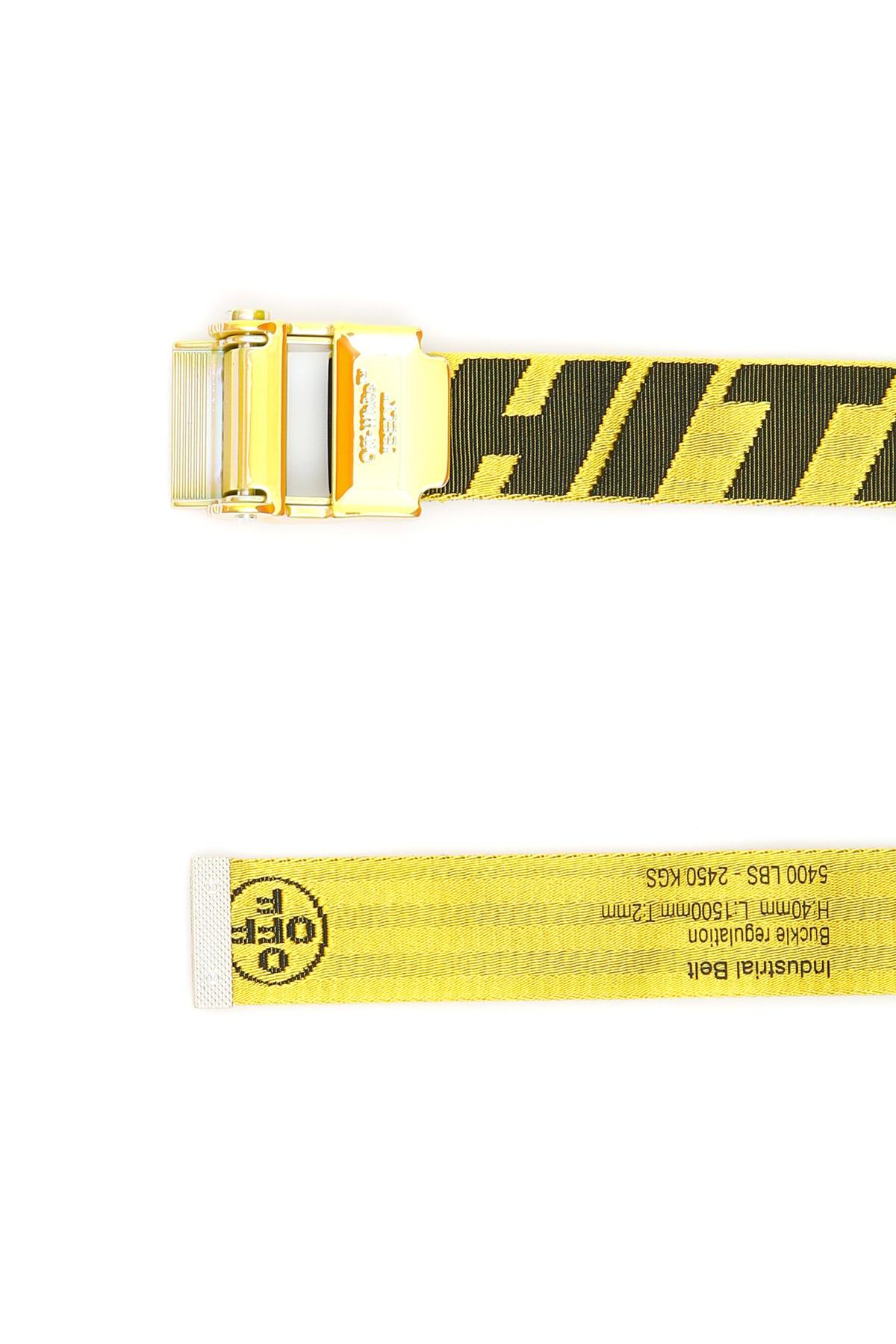 to uger dollar anekdote Off-White c/o Virgil Abloh Industrial 2.0 Logo Jacquard Mini Belt in  Yellow,Black (Yellow) for Men - Save 65% - Lyst