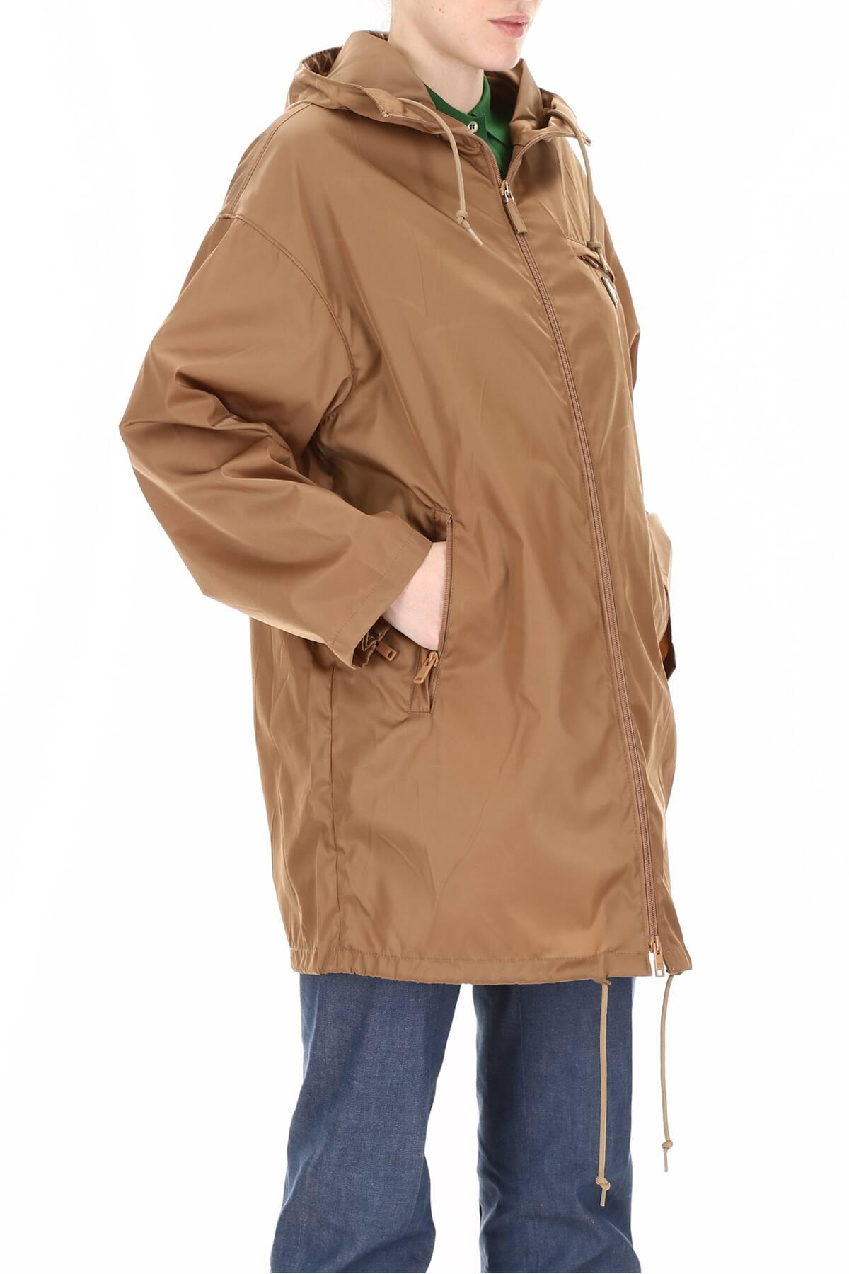 Prada Synthetic Nylon Raincoat in Brown - Lyst