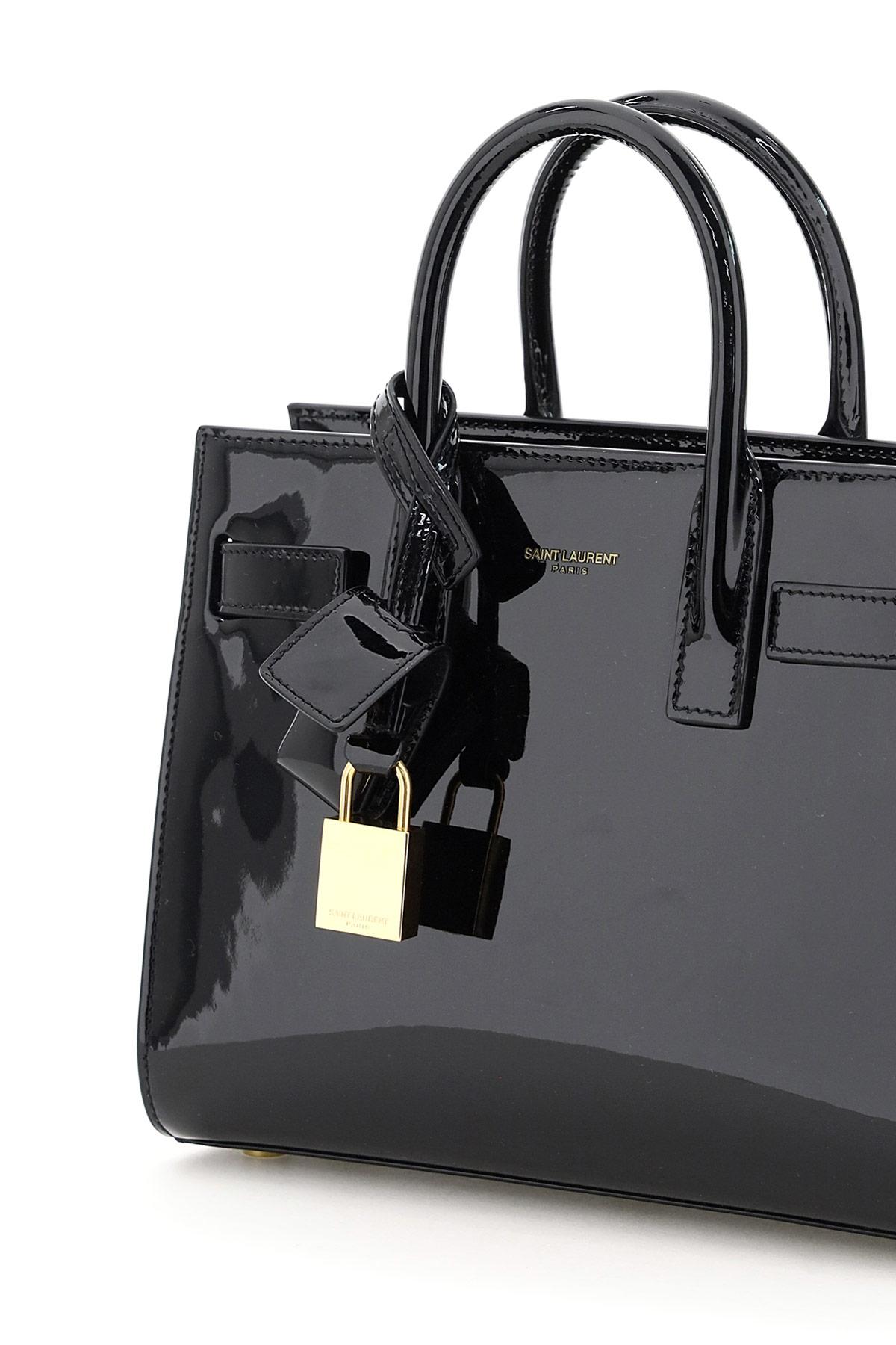 Saint Laurent Sac De Jour Nano Leather Top-handle Bag in Black