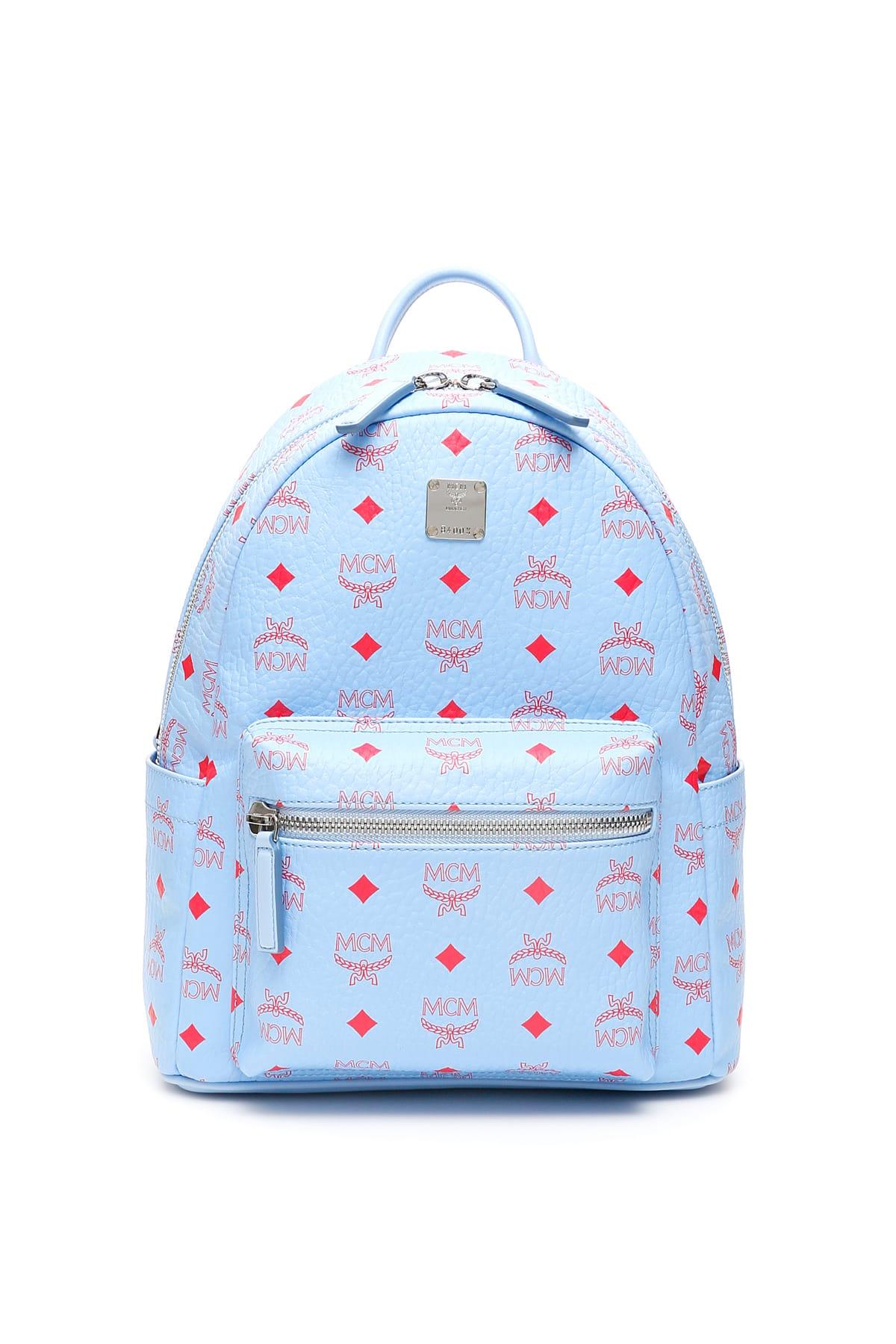 MCM Small Visetos Stark Backpack - Blue Backpacks, Handbags - W3028692