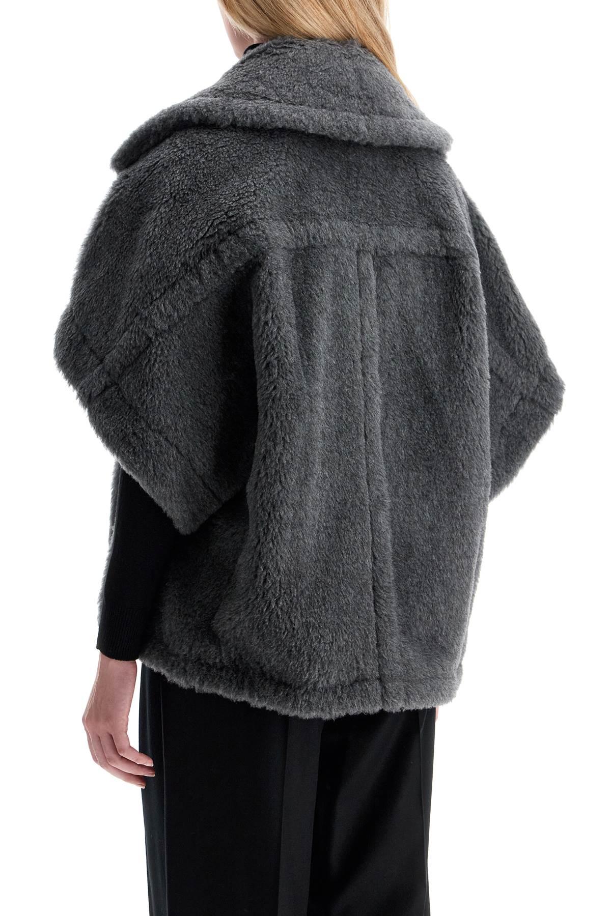 Max Mara Oversized Wool Teddy Biker Cape Jacket in Gray | Lyst Max Mara Oversized Wool Teddy Biker Cape Jacket in Gray | Lyst
