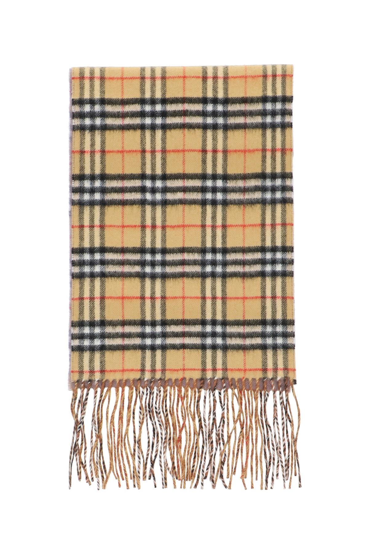 vintage check cashmere scarf