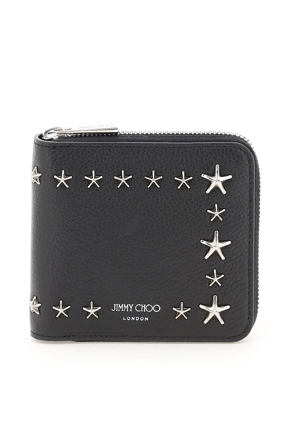 Jimmy Choo Leather Star Zip Around Wallet in Black for Men - Save 12% | Lyst