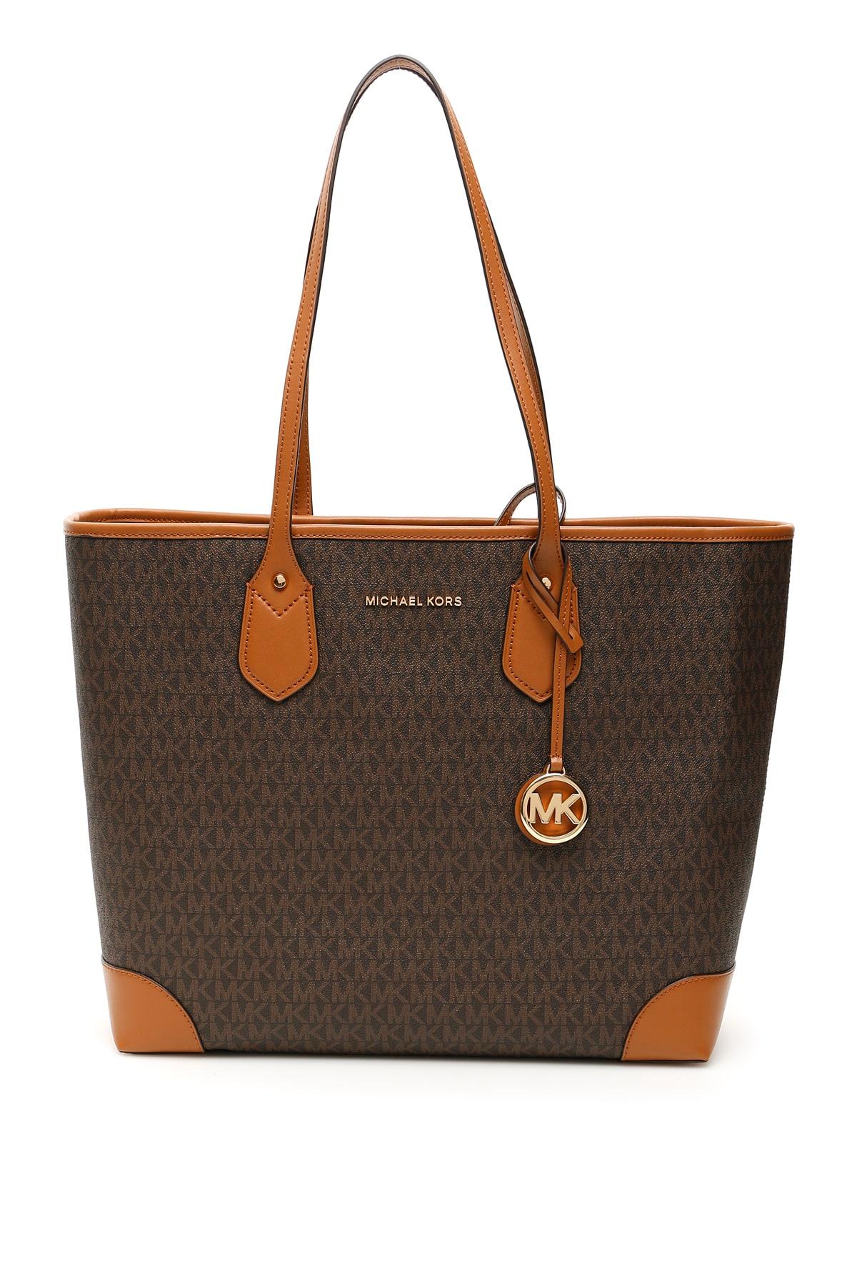 MICHAEL Michael Kors Mk Eva Tote Bag in Brown | Lyst