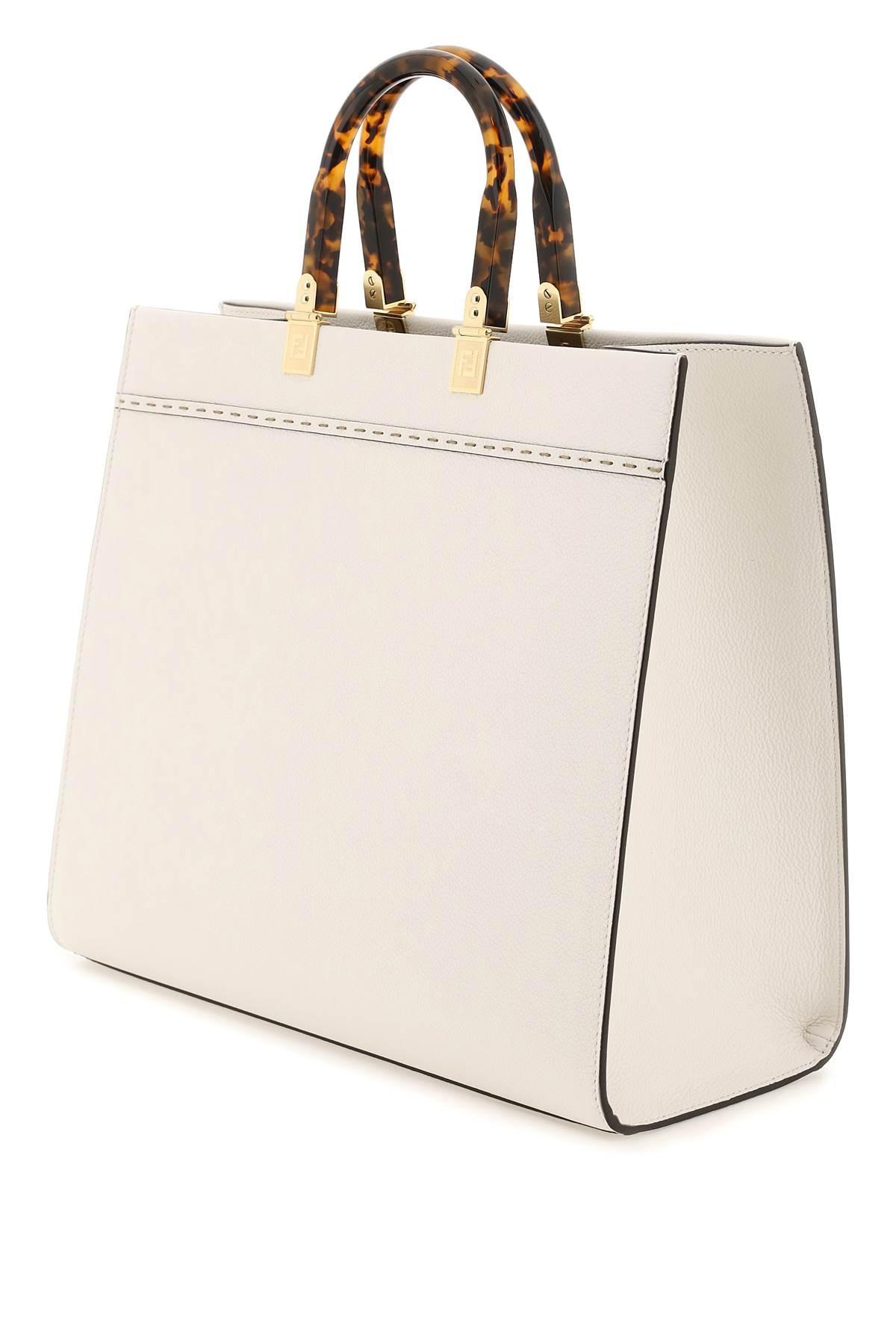 Fendi Sunshine Medium Tote Bag in Natural | Lyst