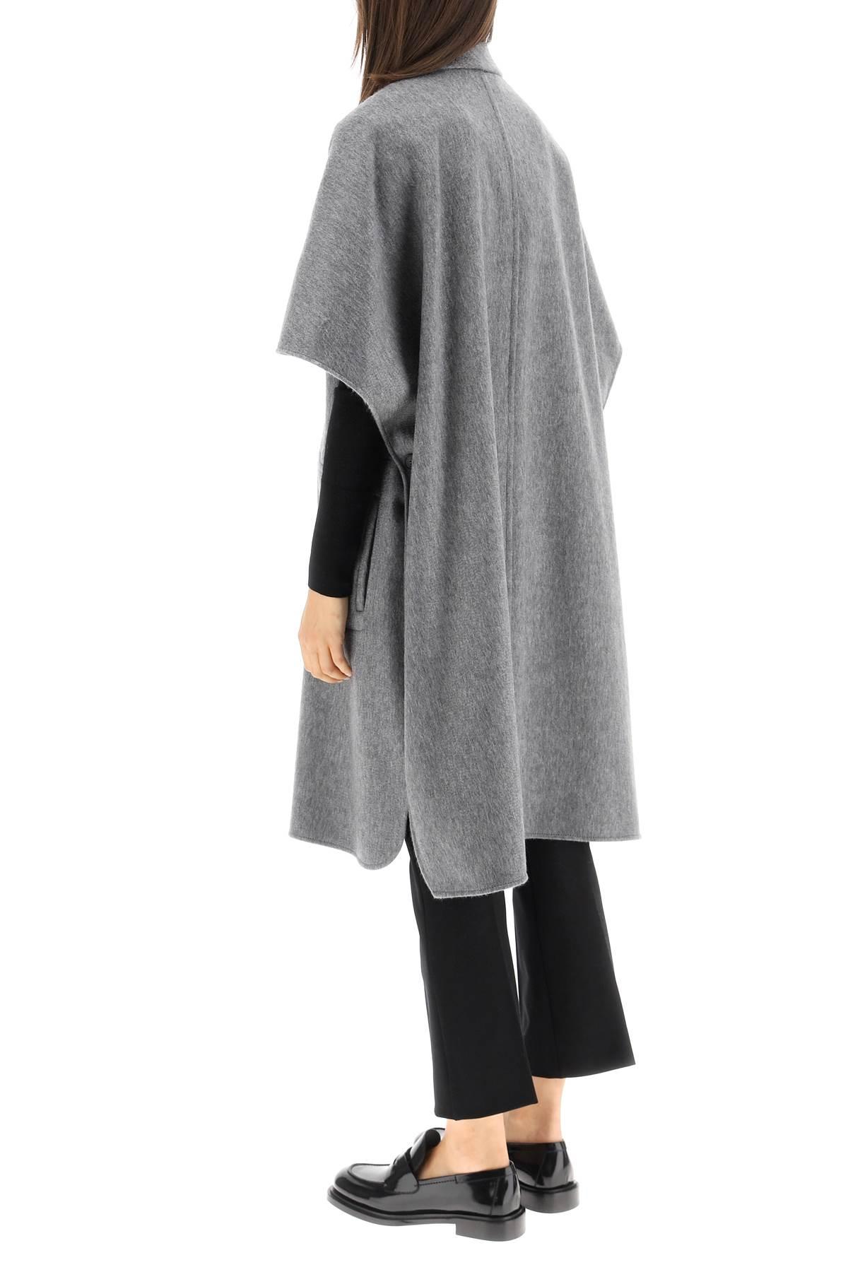 Max Mara Canapa Wool And Cashmere Cape in Grey (Gray) | Lyst