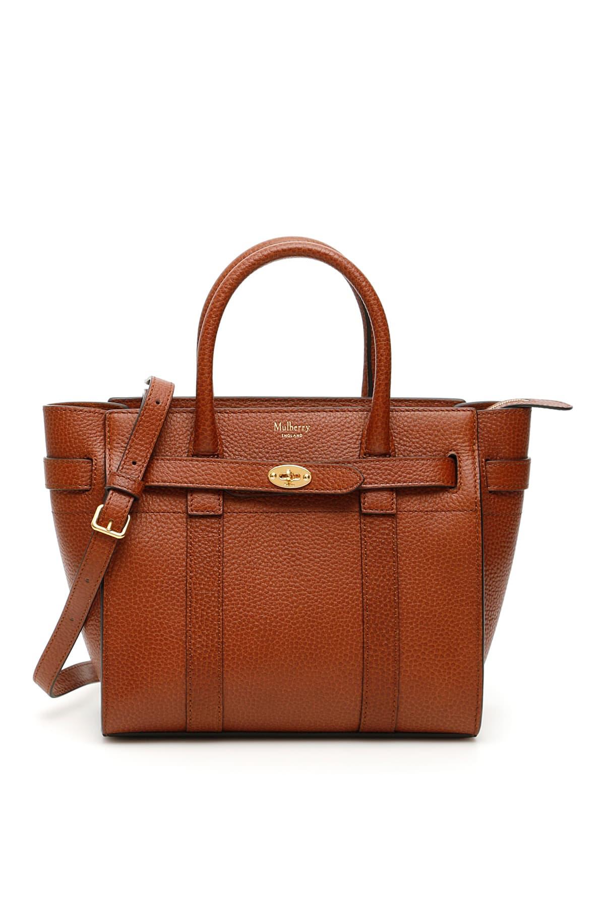 Mulberry Leather Zipped Bayswater Mini Bag in Brown Lyst