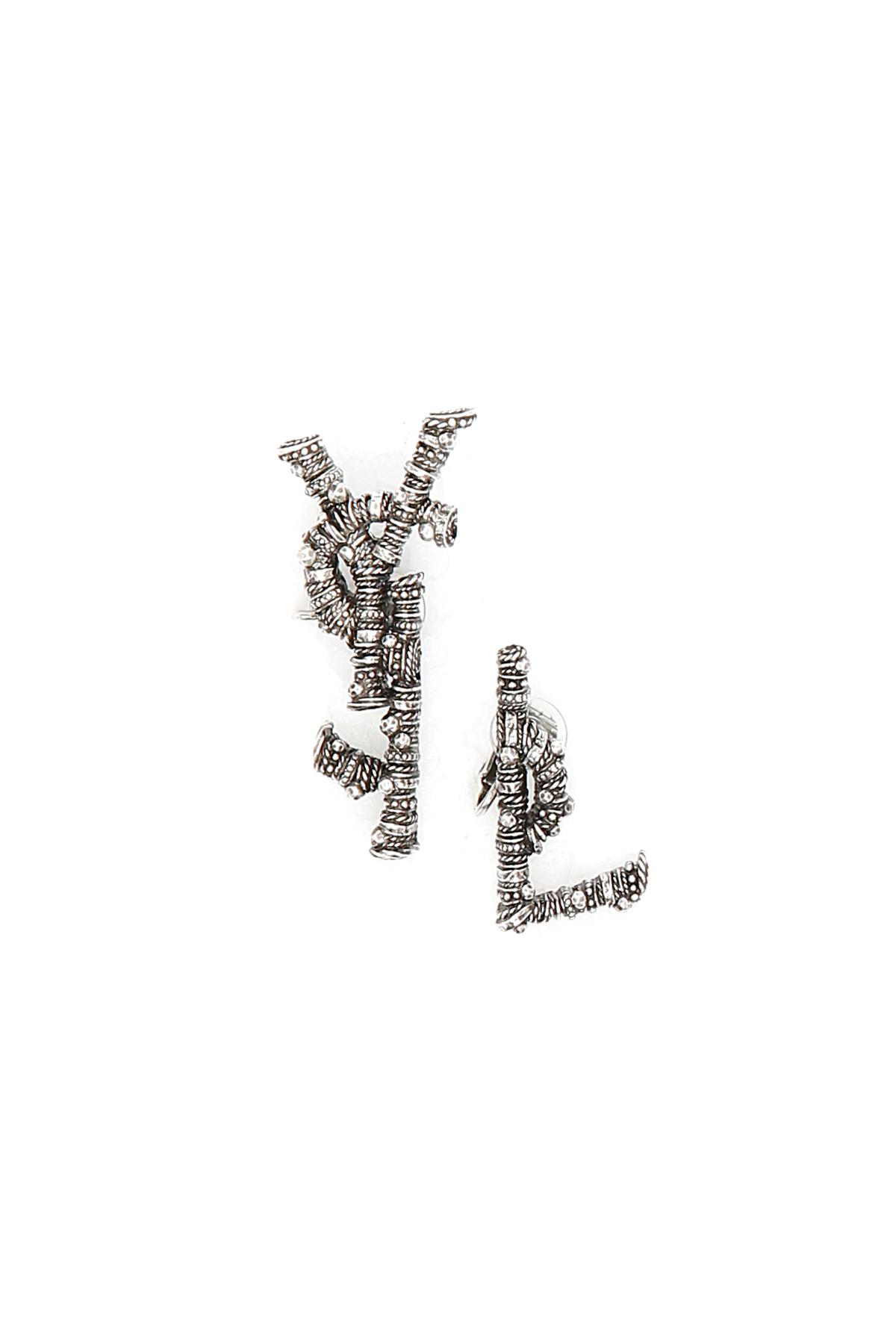 Saint laurent deals logo earrings