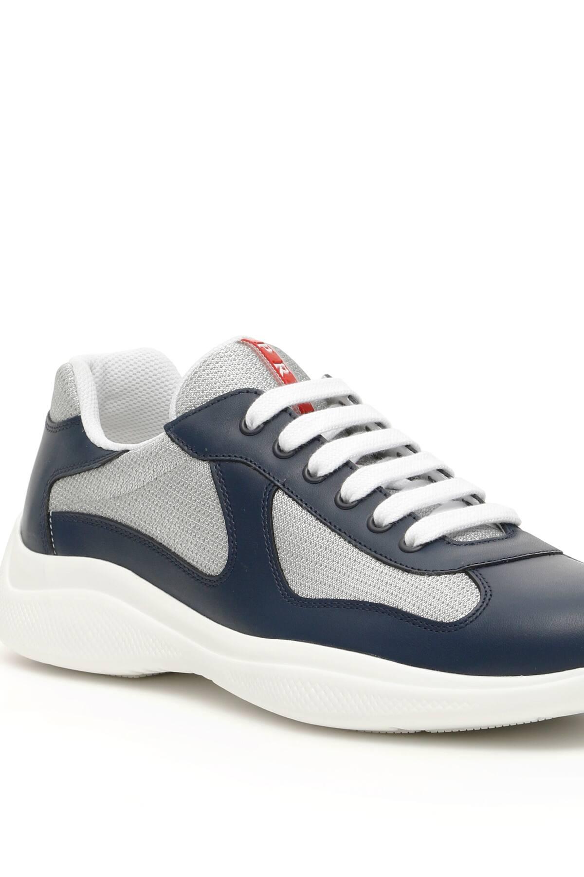 mens blue prada trainers