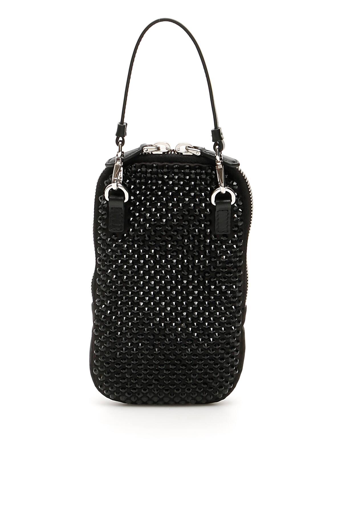 Prada Crystal Mini Bag in Black | Lyst