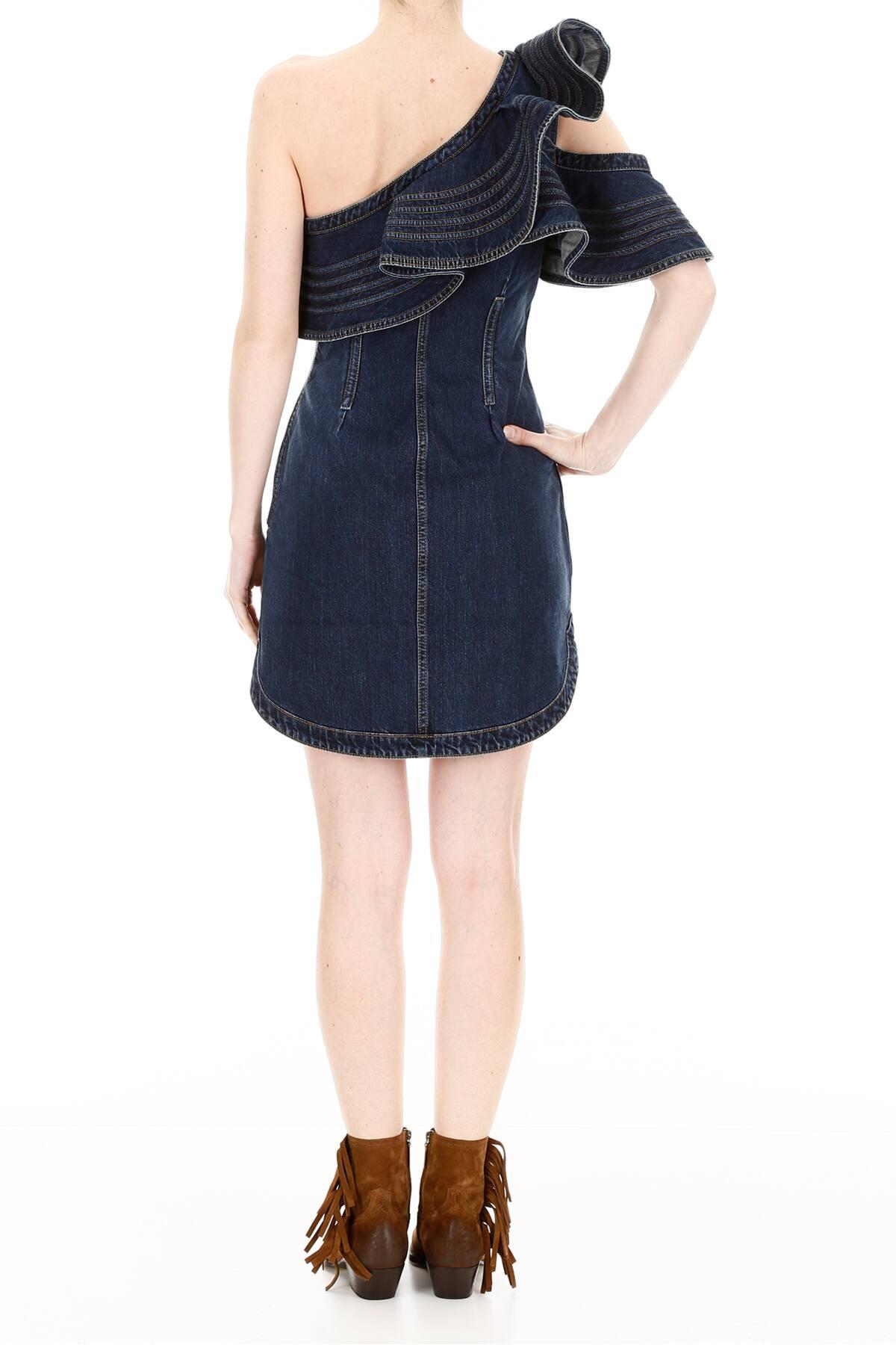 self portrait denim dress