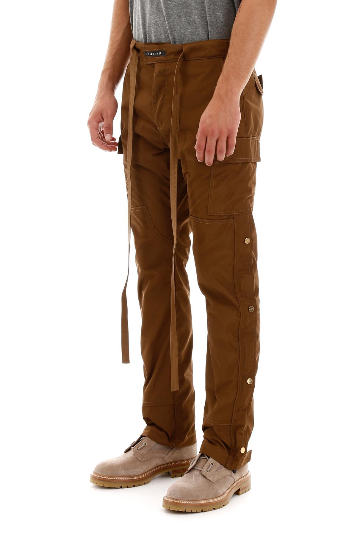 Fear Of God Nylon Cargo Trousers in Brown for Men | Lyst UK
