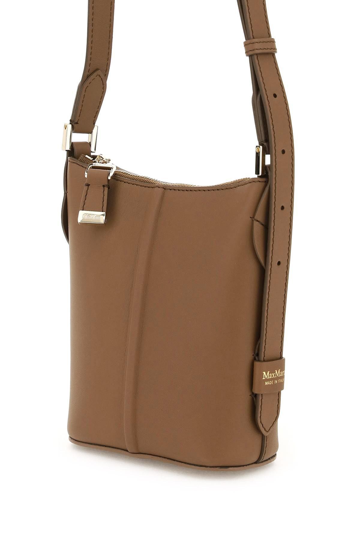 Max Mara Leather Riviera Bucket Bag in Brown | Lyst