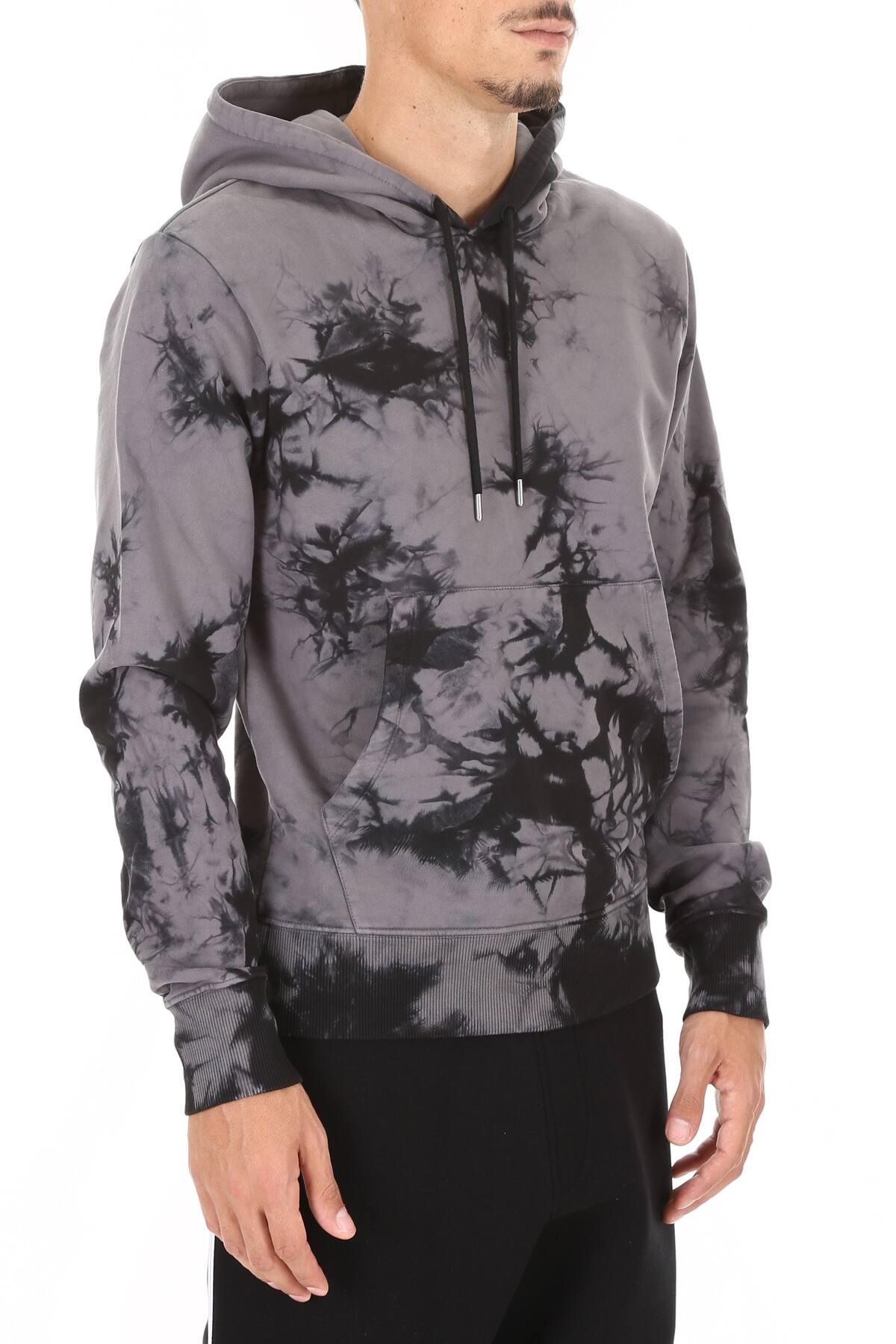 Grey tie dye hoodie Clearance