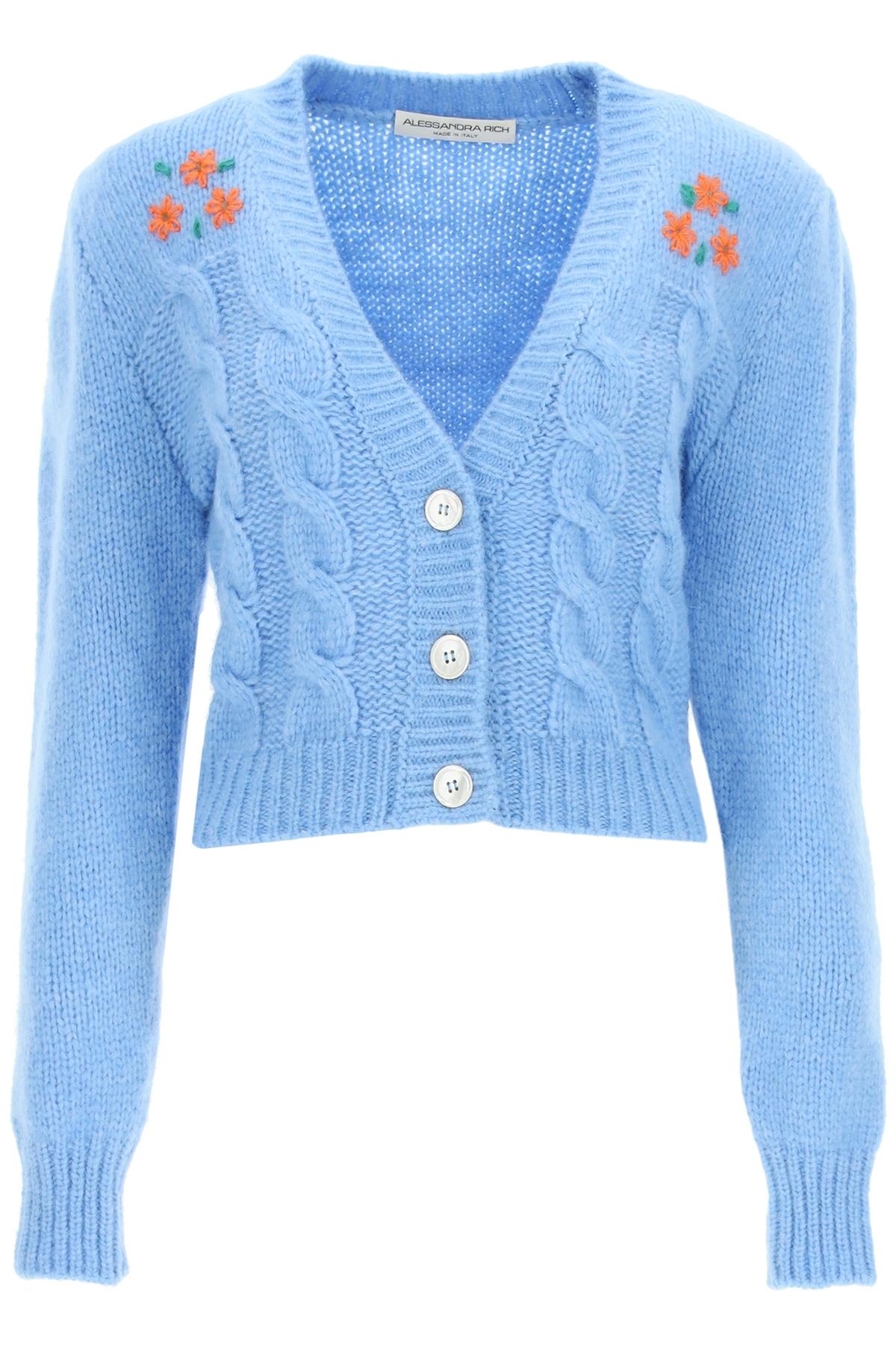flower cropped cardigan