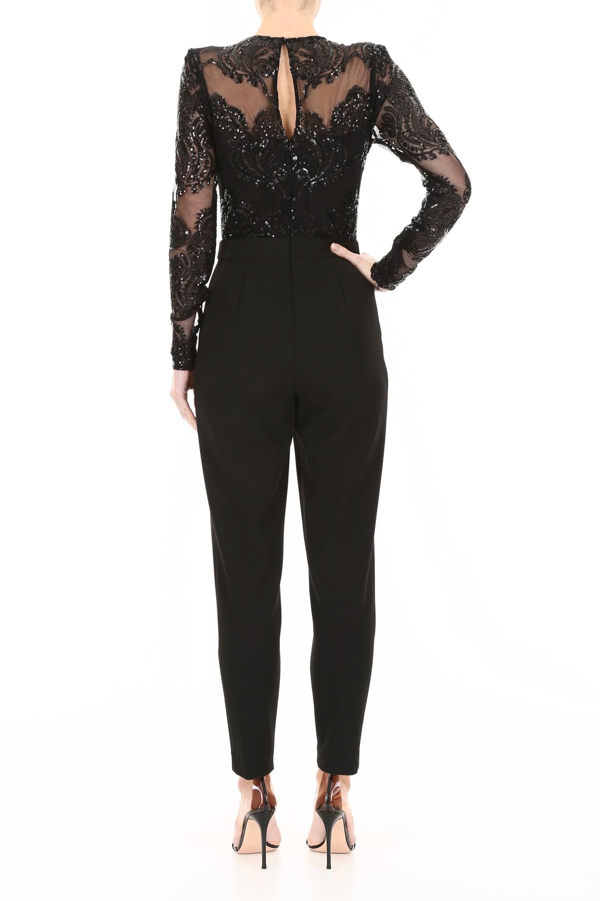 Michael michael kors sequined mesh jumpsuit hotsell