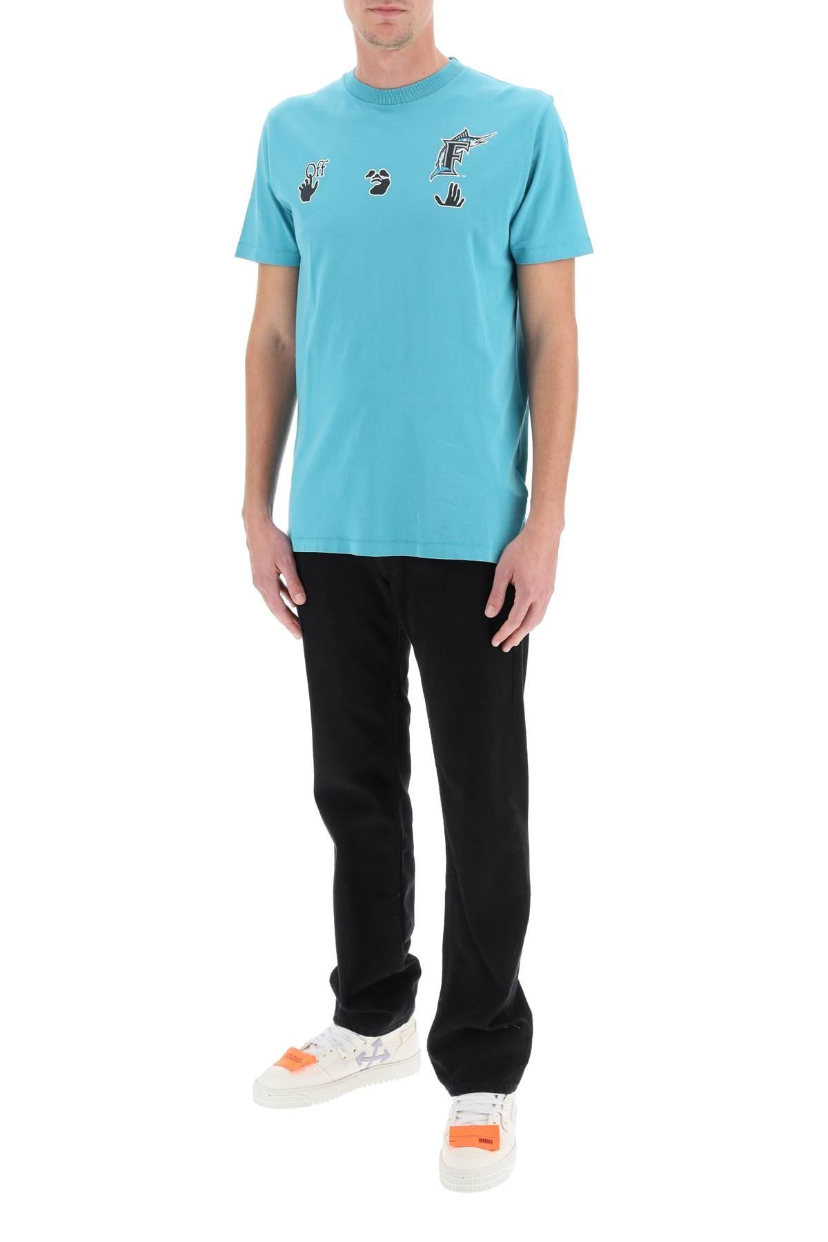 T-shirt Virgil Abloh Blue size XXL International in Cotton - 34601581