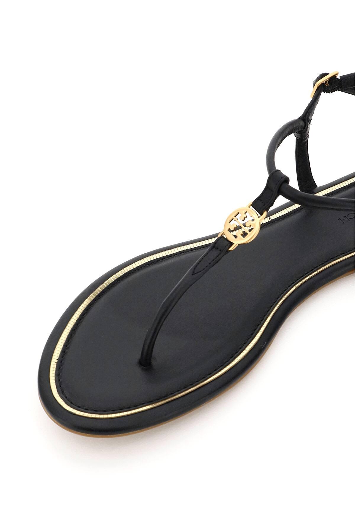 Tory Burch Emmy Leather Thong Sandals in Nero (Black) - Save 47% - Lyst