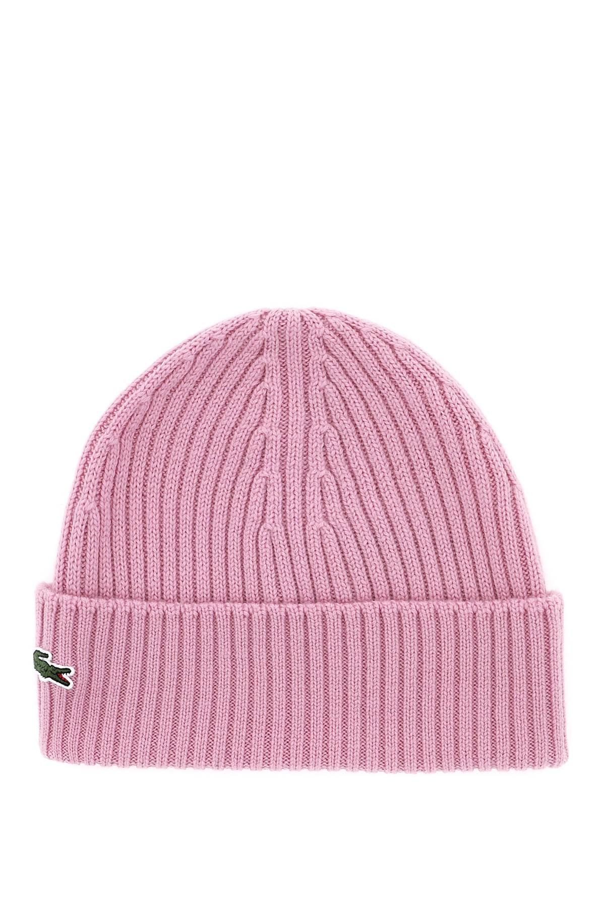 Lacoste Wool Beanie Hat in Pink for Men | Lyst Canada