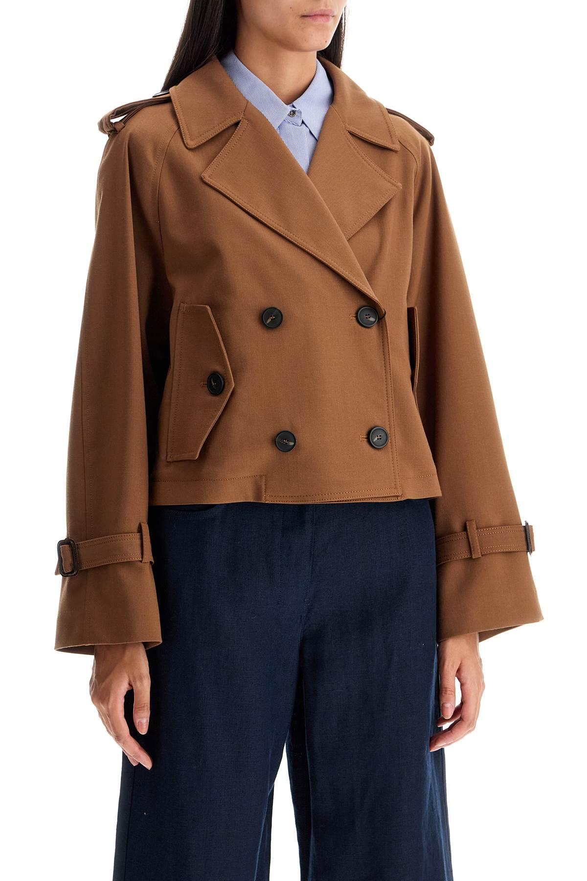 Weekend by Maxmara Short Rainproof Gabardine Trench in Brown