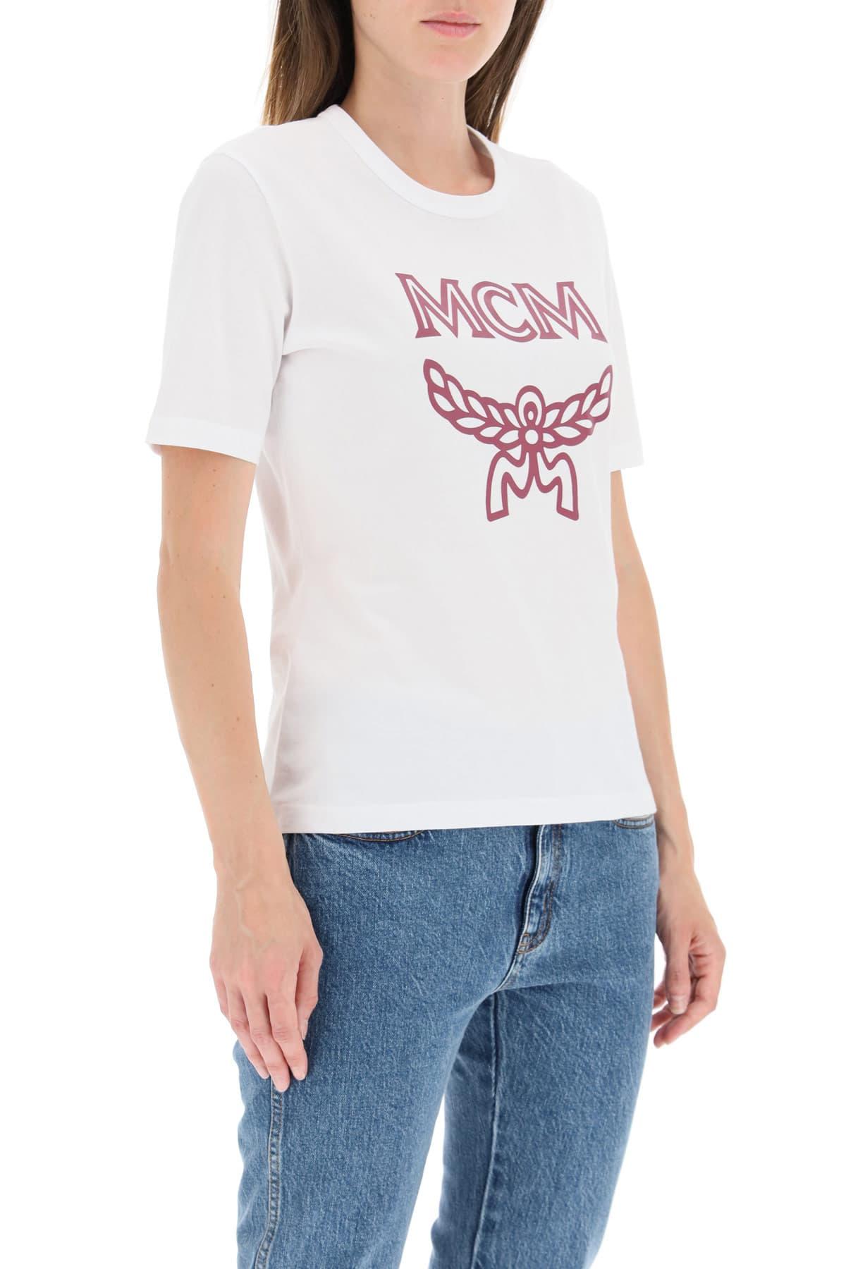 MCM Cotton T-shirt With Logo in White - Save 30% - Lyst