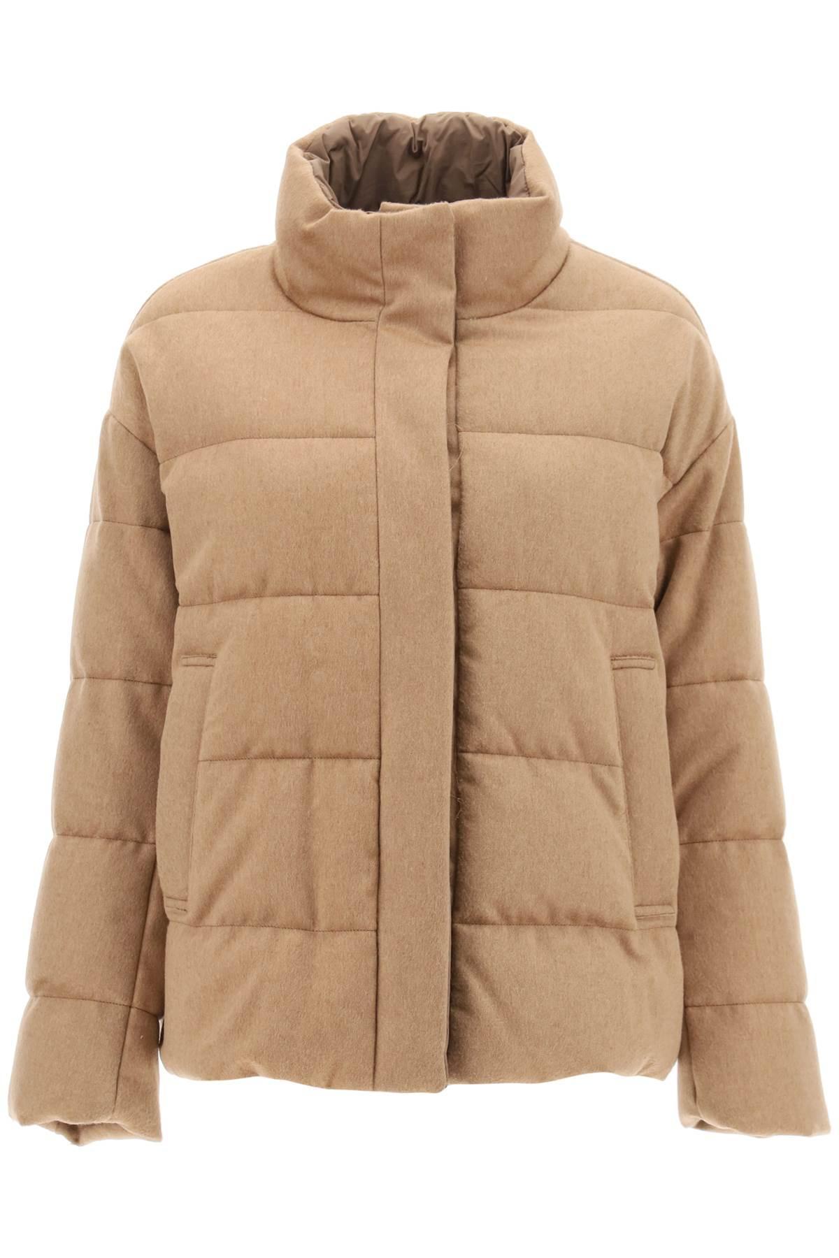 Max Mara The Cube 'donatello' Reversible Puffer Jacket in Brown | Lyst