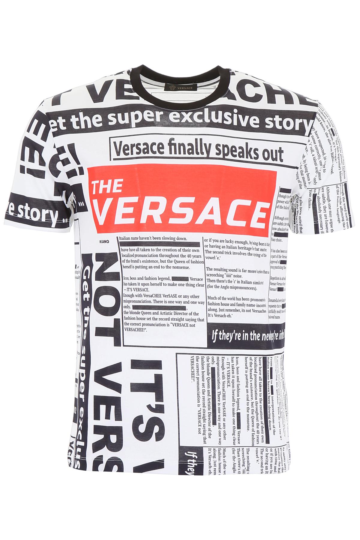 Versace Newspaper T-shirt in Red for Men | Lyst Canada