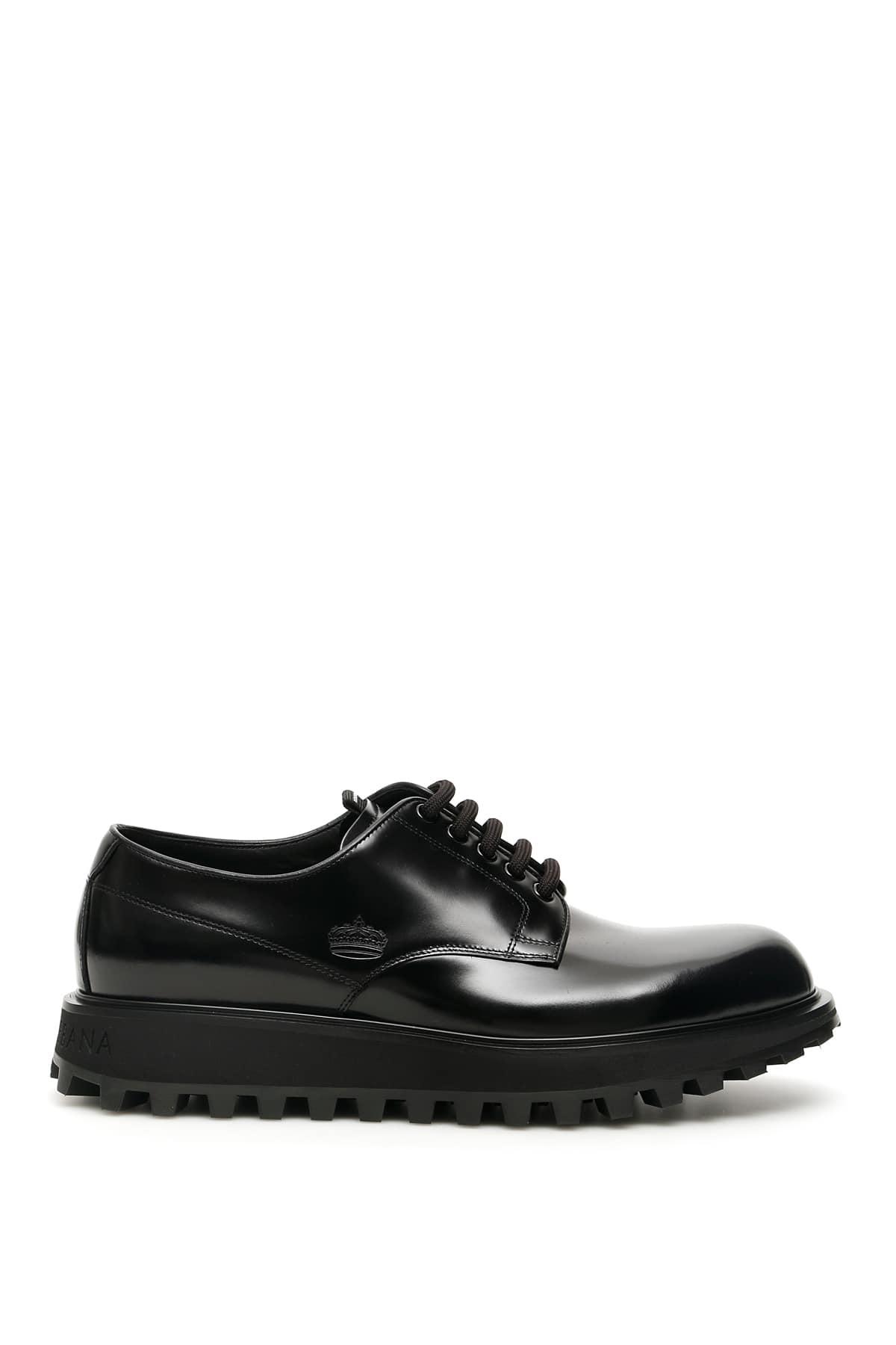 Dolce & Gabbana Leather 'naxos' Derby Shoes Black for Men - Save 37% - Lyst