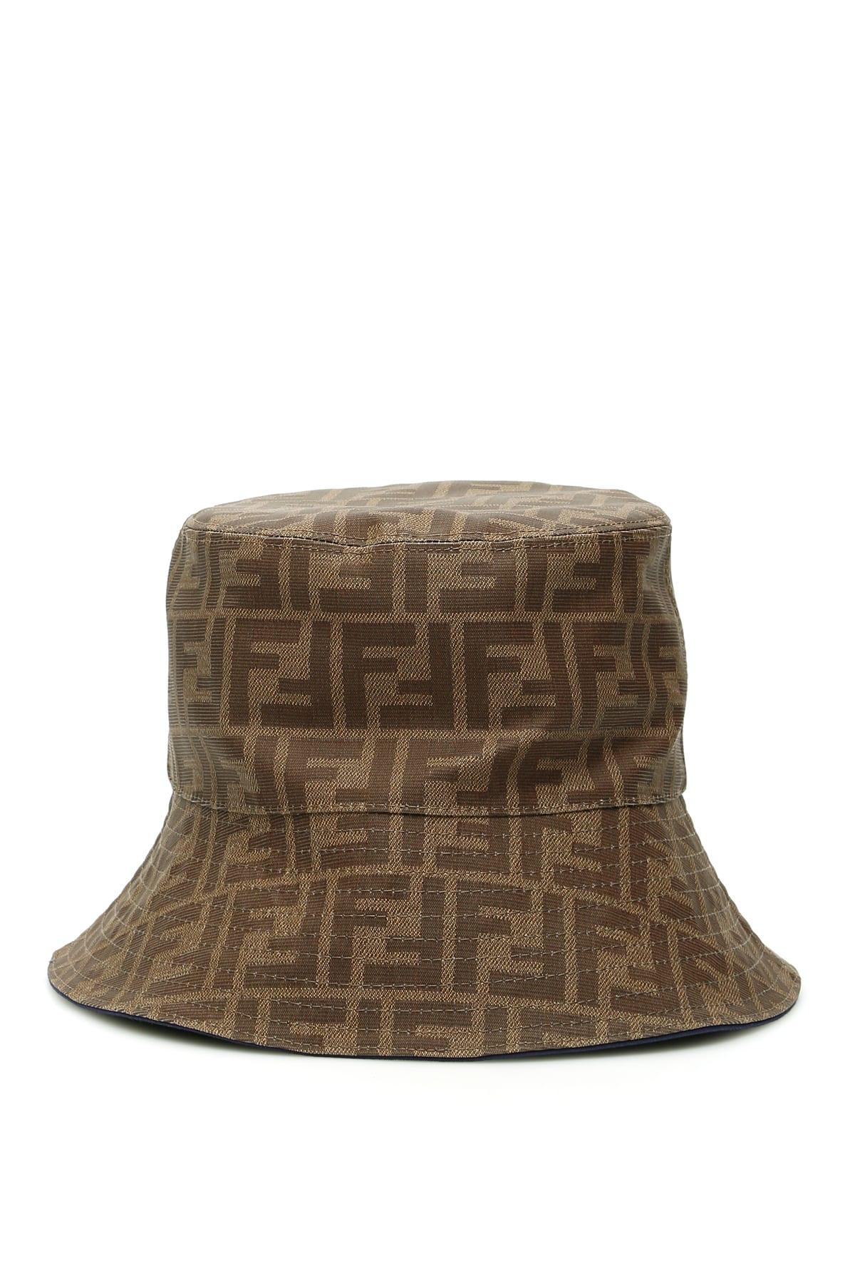 Fendi Reversible Ff Bucket Hat in (Brown) Men - Lyst