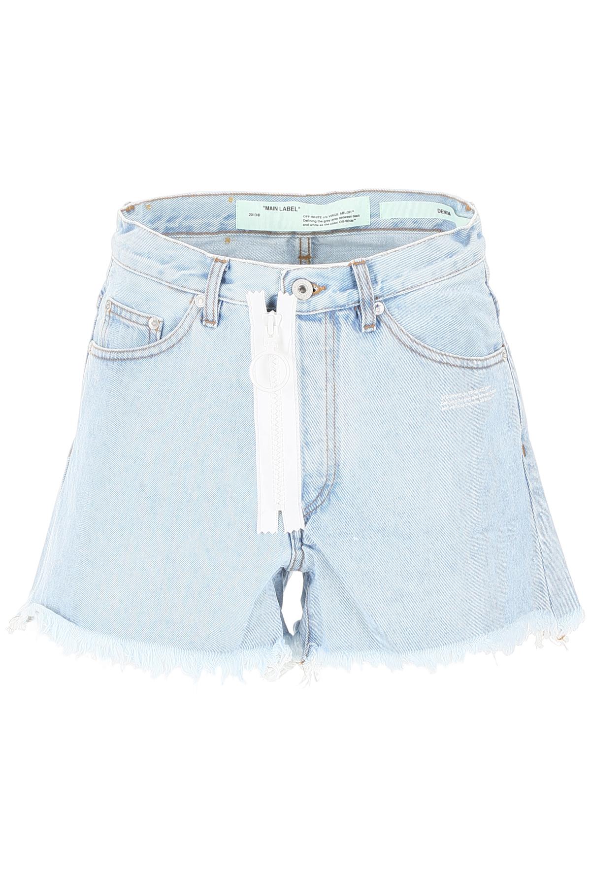 off white jeans shorts