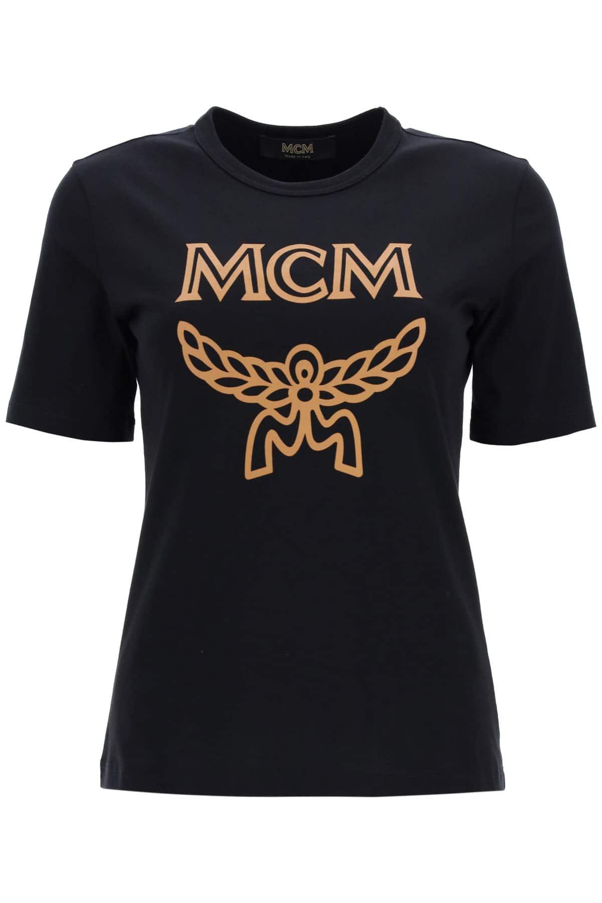 MCM T-shirt With Logo in Black - Lyst
