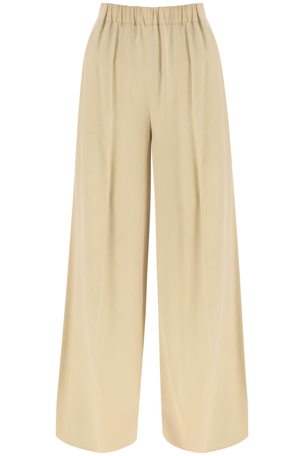 Max Mara 'gara' Palazzo Silk Pants in Natural Lyst