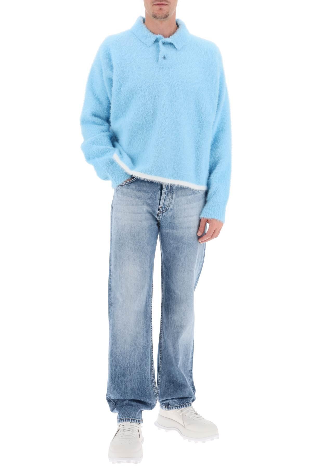 Jacquemus Neve Fluffy Knit Polo Shirt in Blue for Men | Lyst Jacquemus Neve Fluffy Knit Polo Shirt in Blue for Men | Lyst