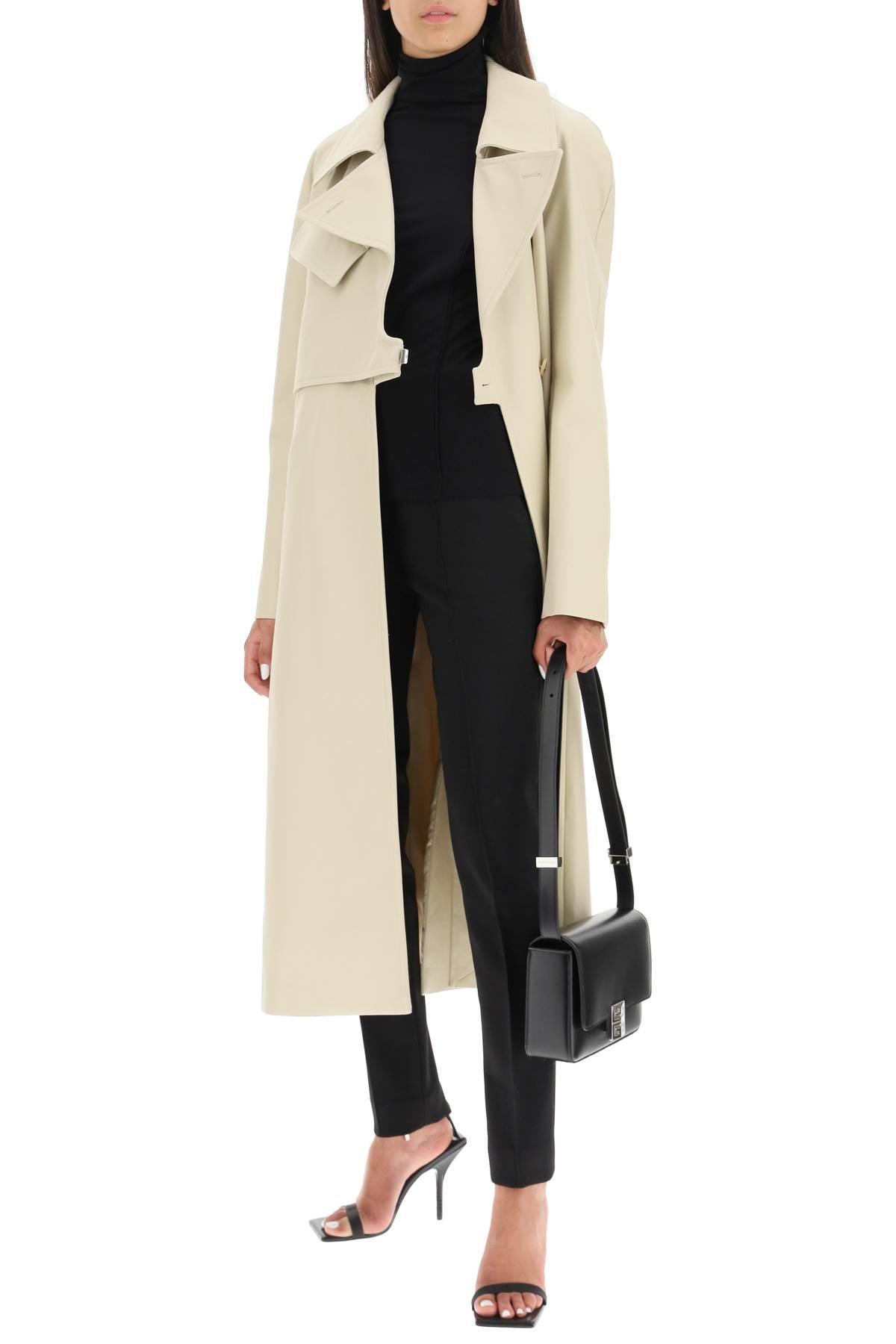 Givenchy Cotton And Leather Down Coat in White Womens Coats Givenchy Coats Natural 