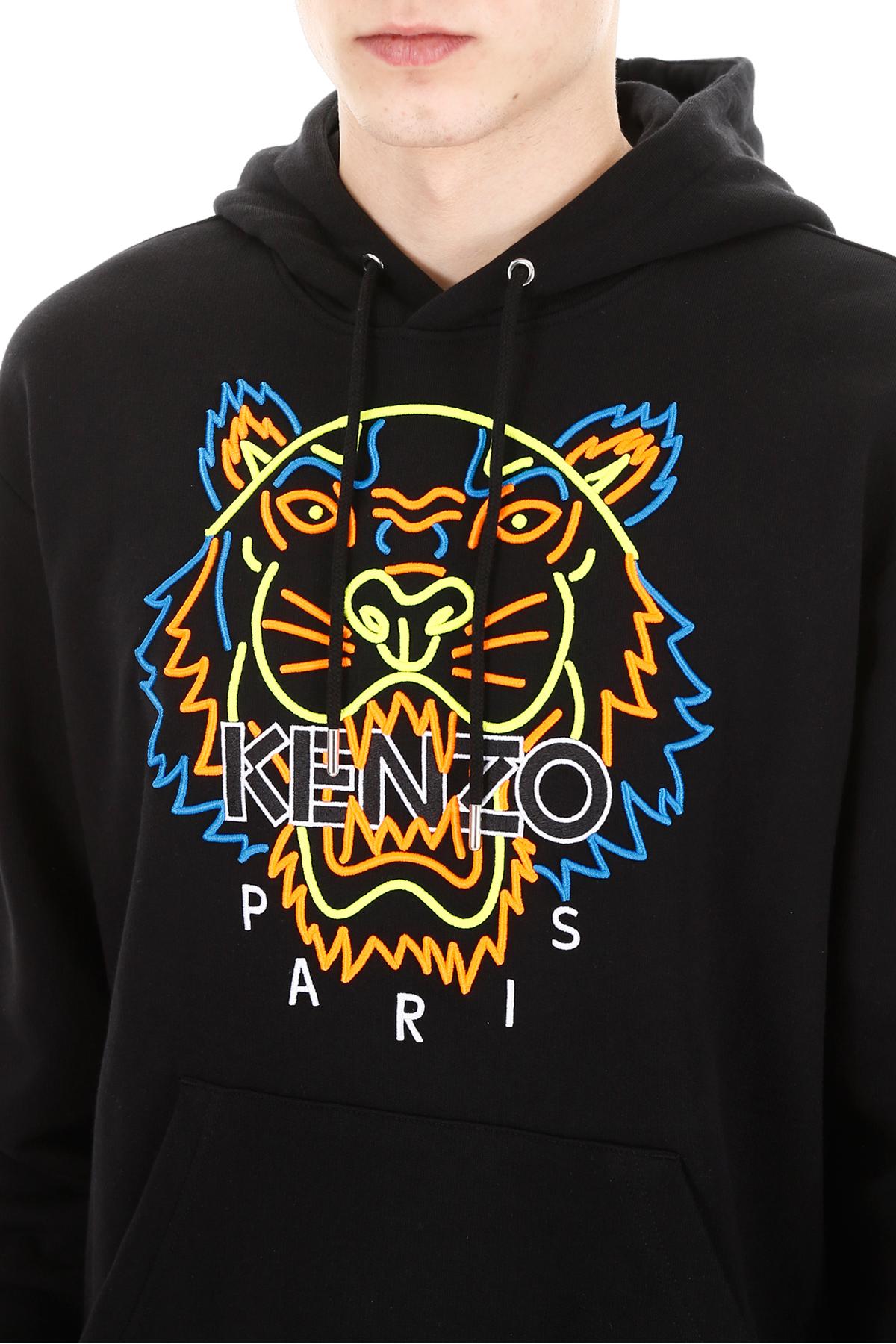 kenzo neon tiger hoodie