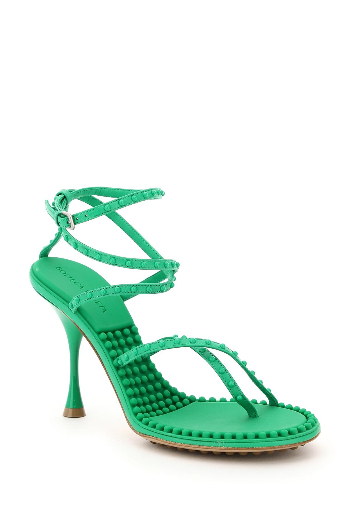Bottega Veneta Leather Lagoon Bubble Sandals In Green Lyst Bottega Veneta Leather Lagoon Bubble Sandals In Green Lyst