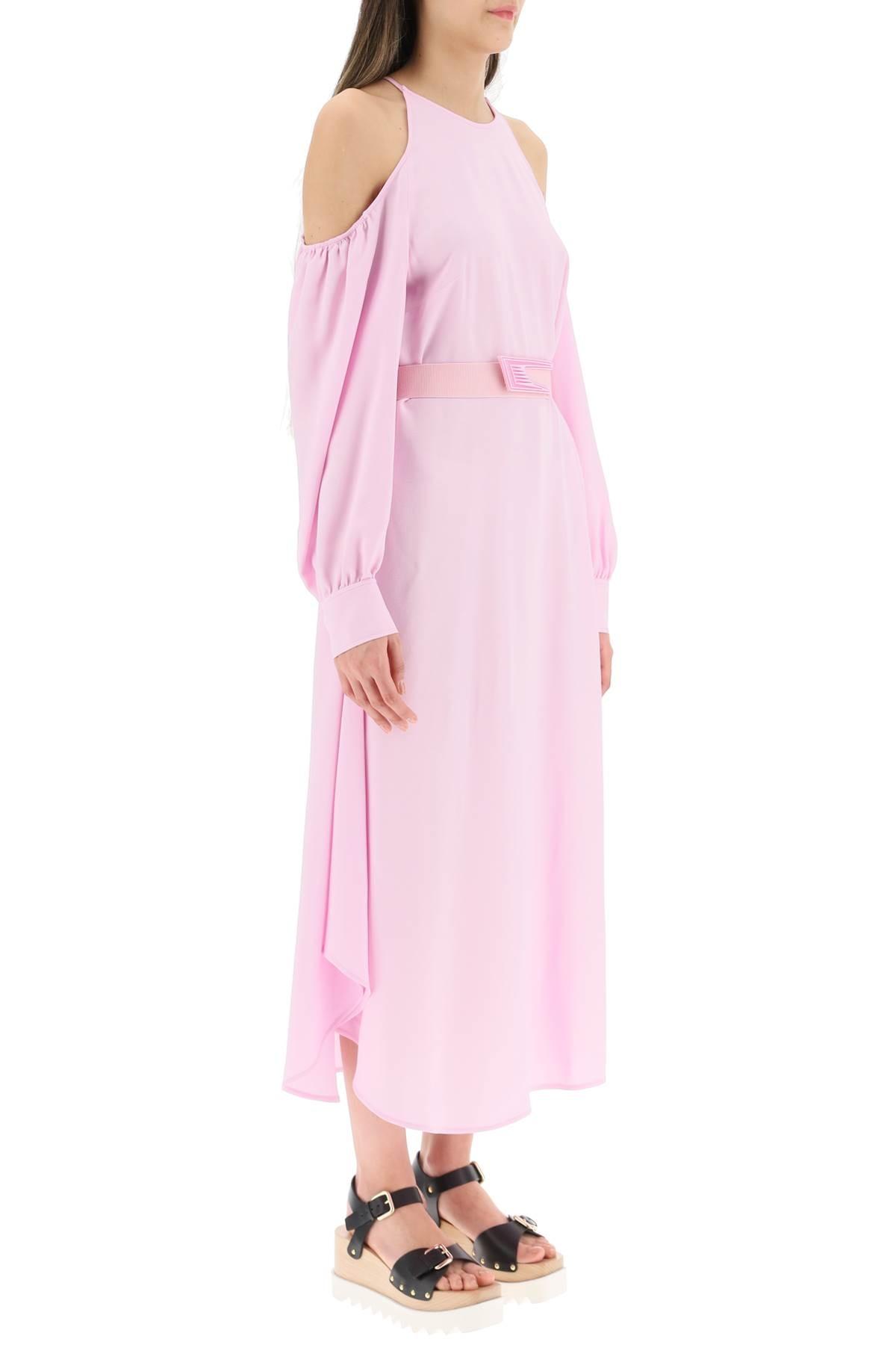 Womens Dresses Stella McCartney Dresses Stella McCartney Synthetic Maxi Dress With Belt in Pink Save 43% 