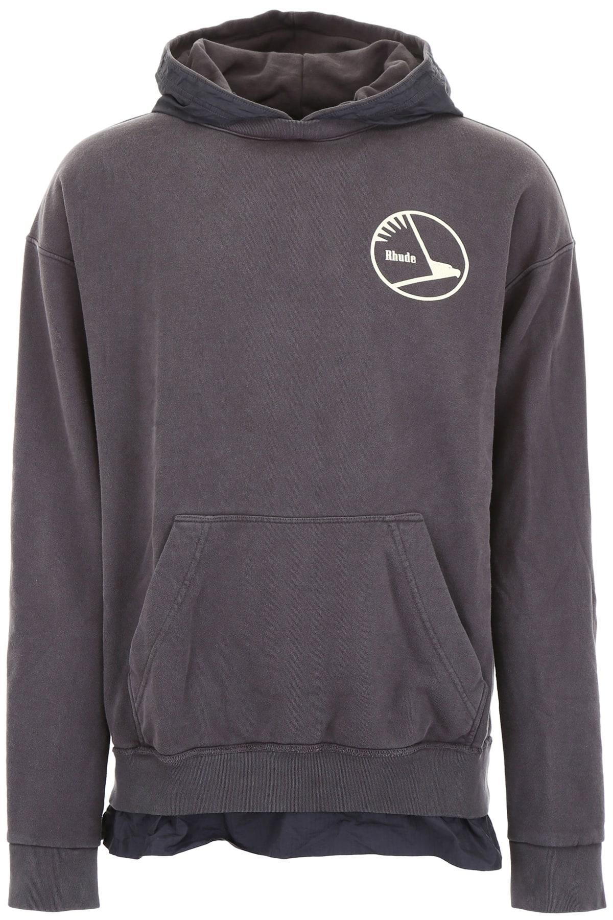 Rhude grey hoodie Clearance