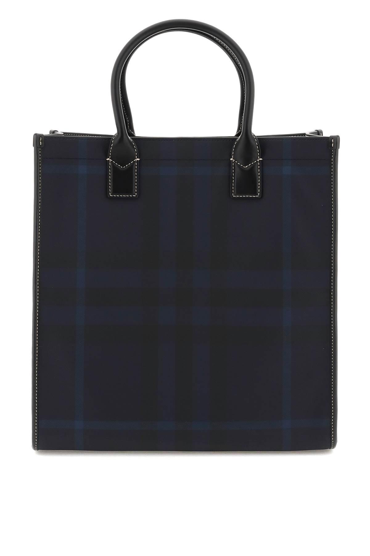 Burberry Exaggerated Check Leather Tote