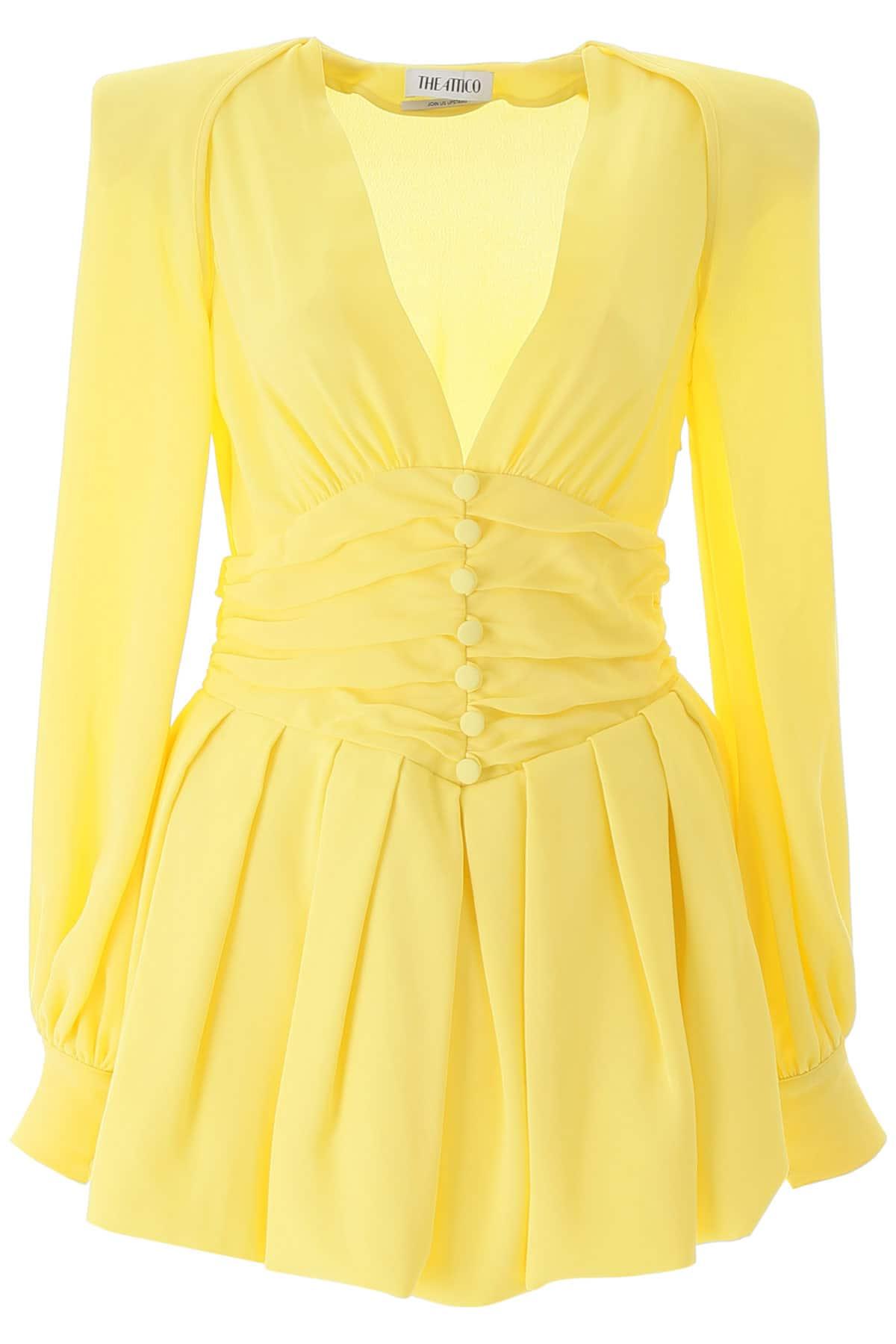 attico mini dress yellow