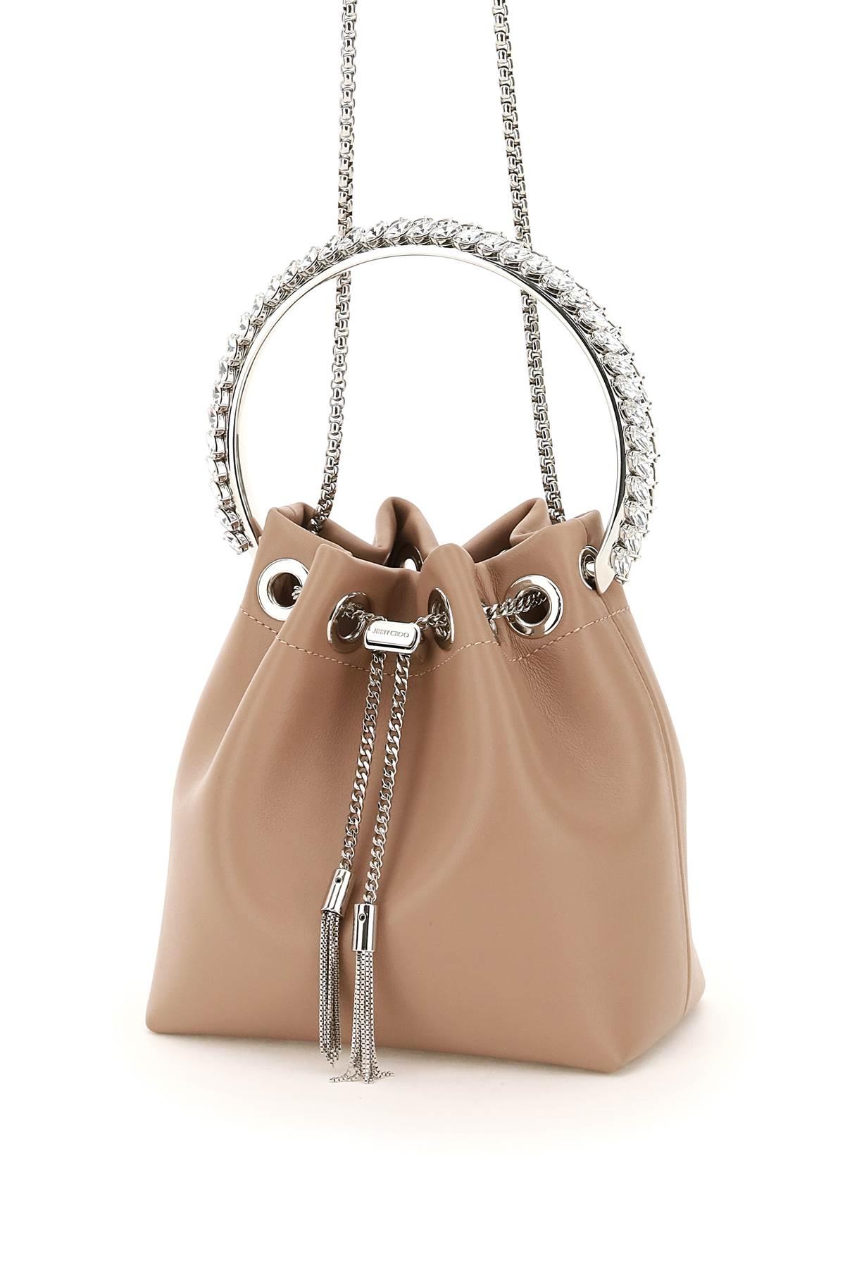 JIMMY CHOO - Bon Bon Leather Bucket Bag