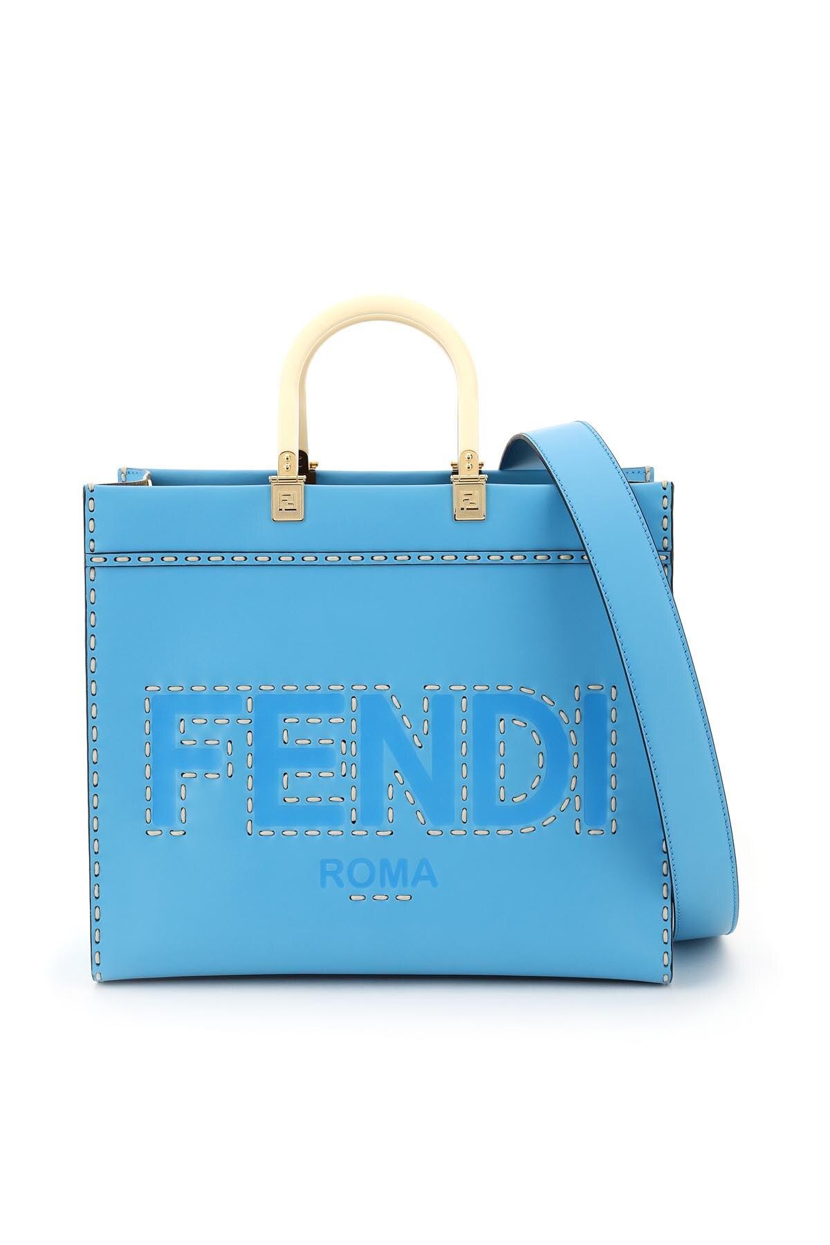 Fendi Sunshine Medium - Pale pink leather shopper