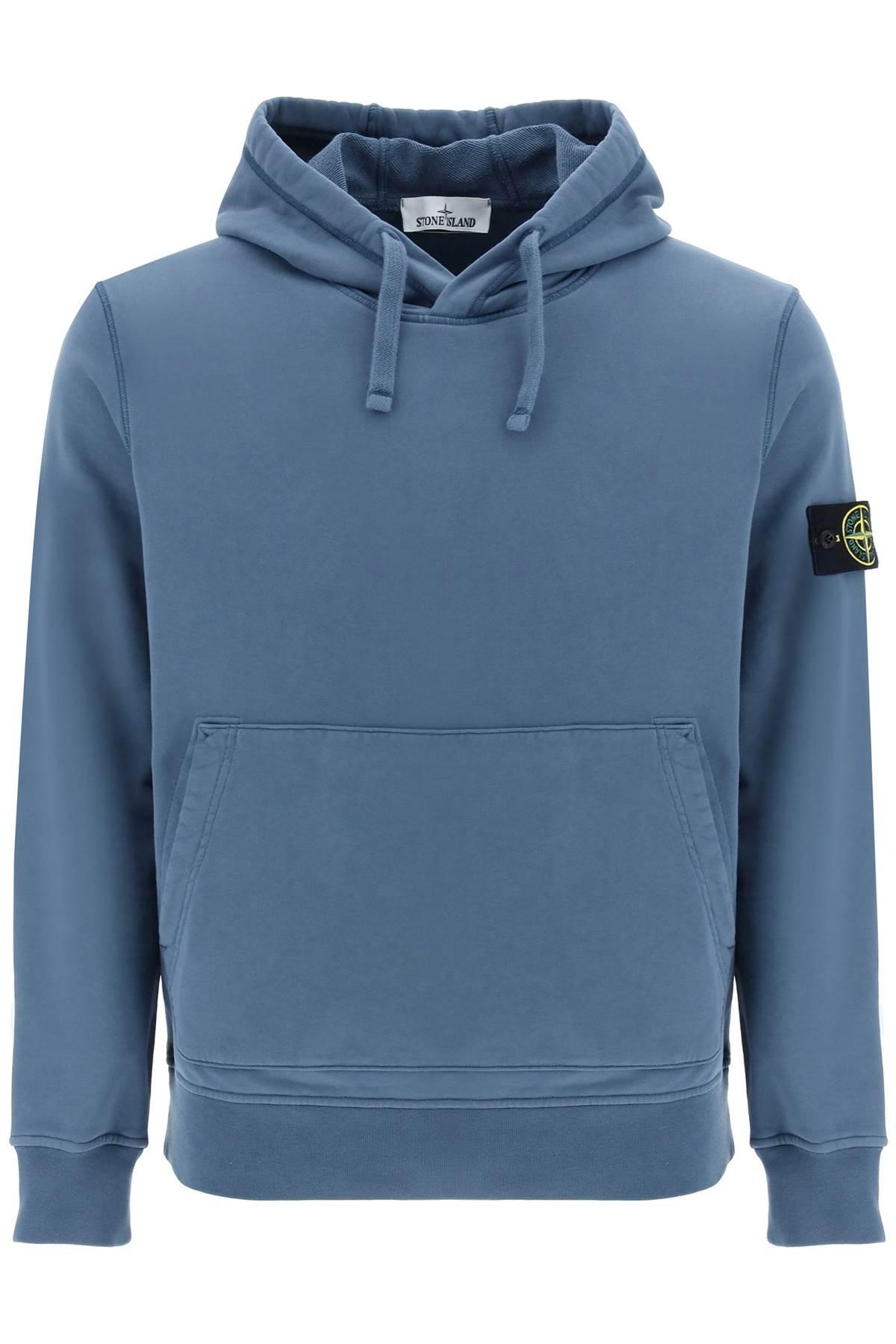 Stone Island Hoodie With Logo Badge in Blue for Men | Lyst