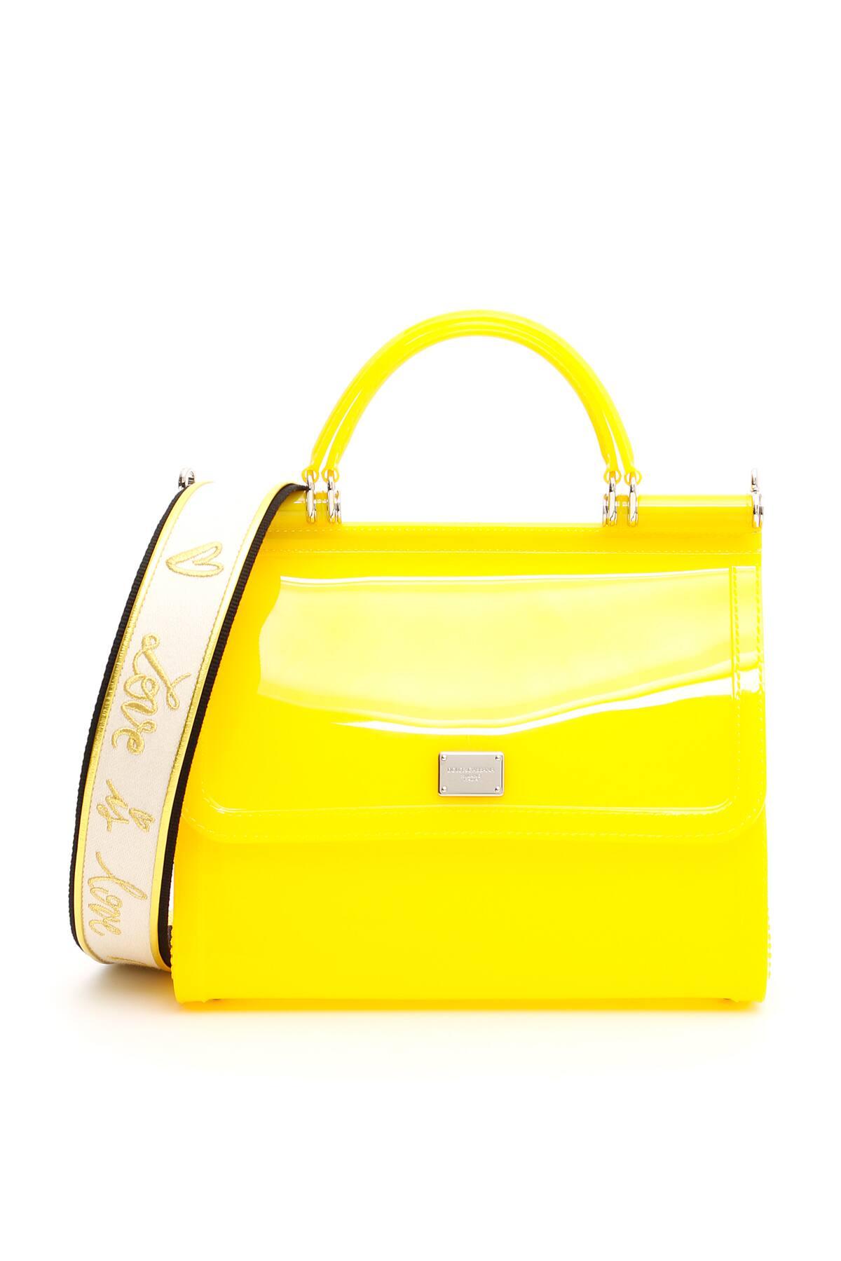 Dolce & Gabbana Pvc Sicily Bag in Yellow | Lyst