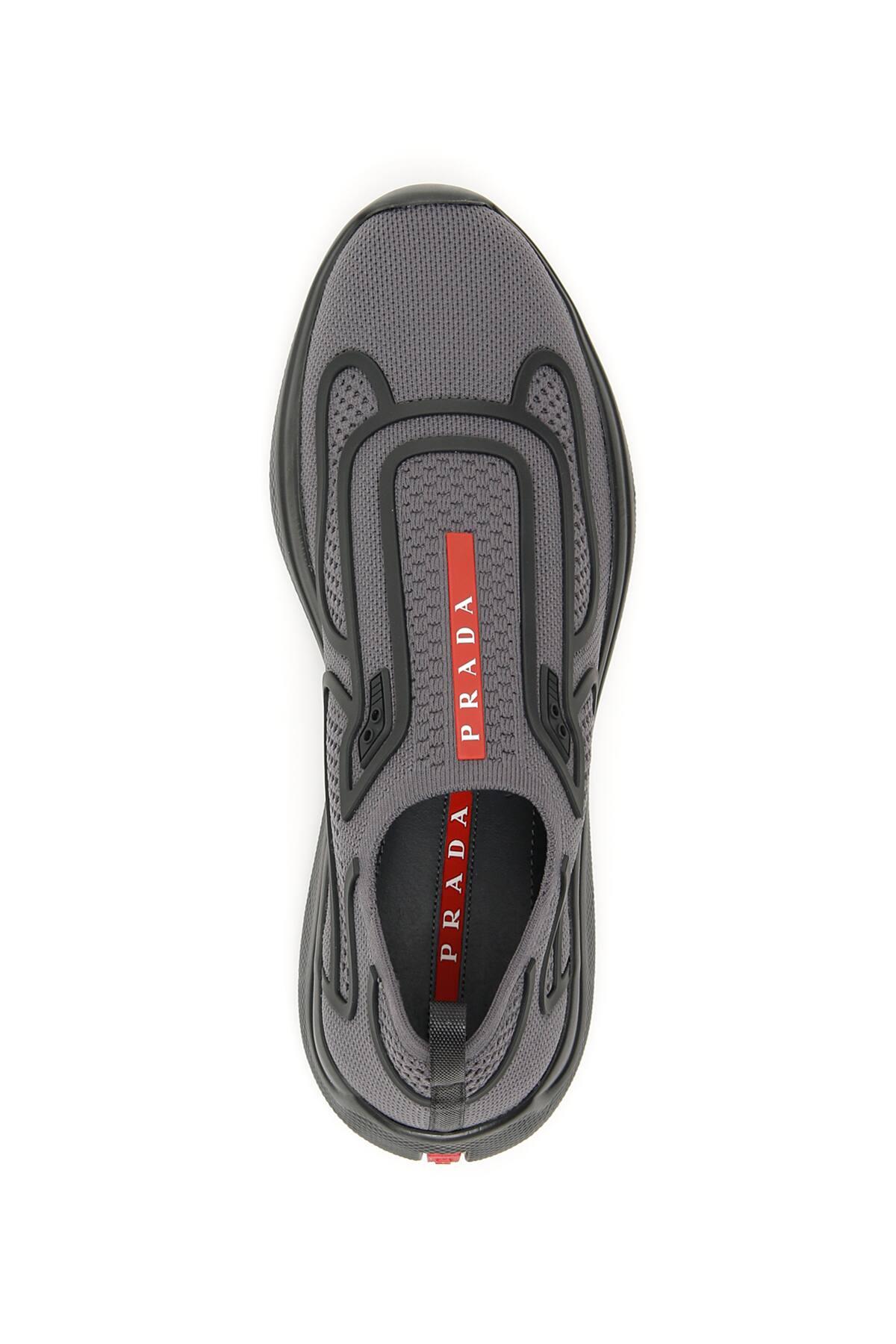 prada americas cup grey suede