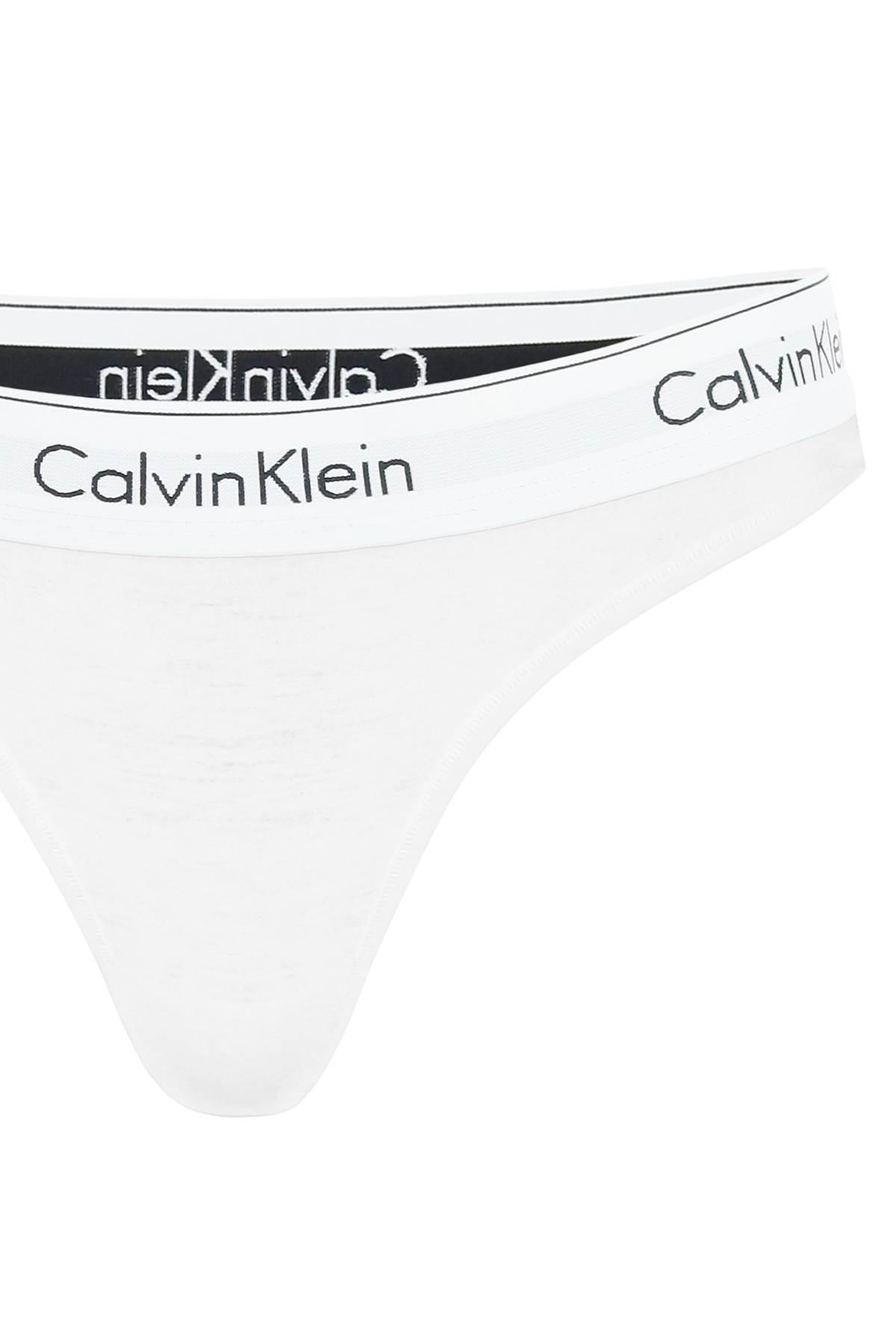 Calvin Klein Cotton Branded Border Thongs in White (White) (White) - Save  73% | Lyst