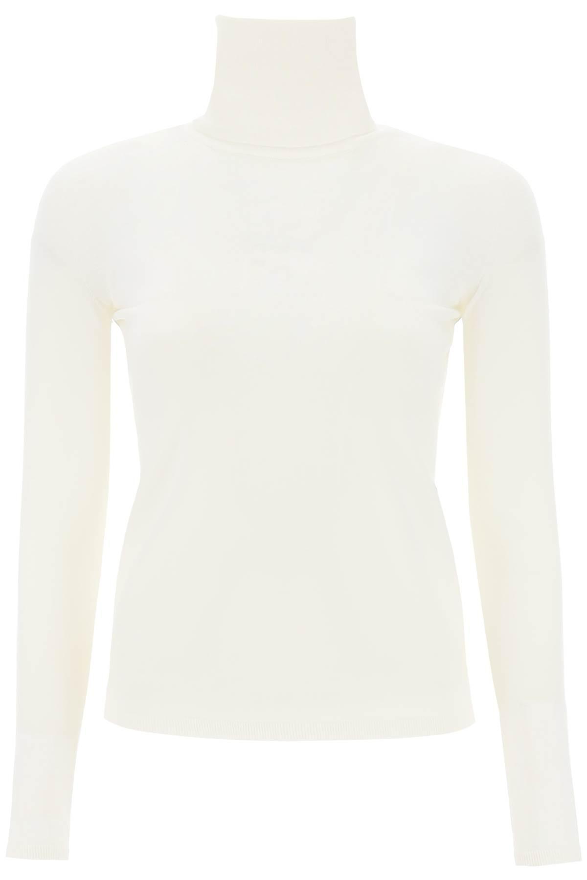 Max Mara 'palos' Turtleneck Sweater in White | Lyst